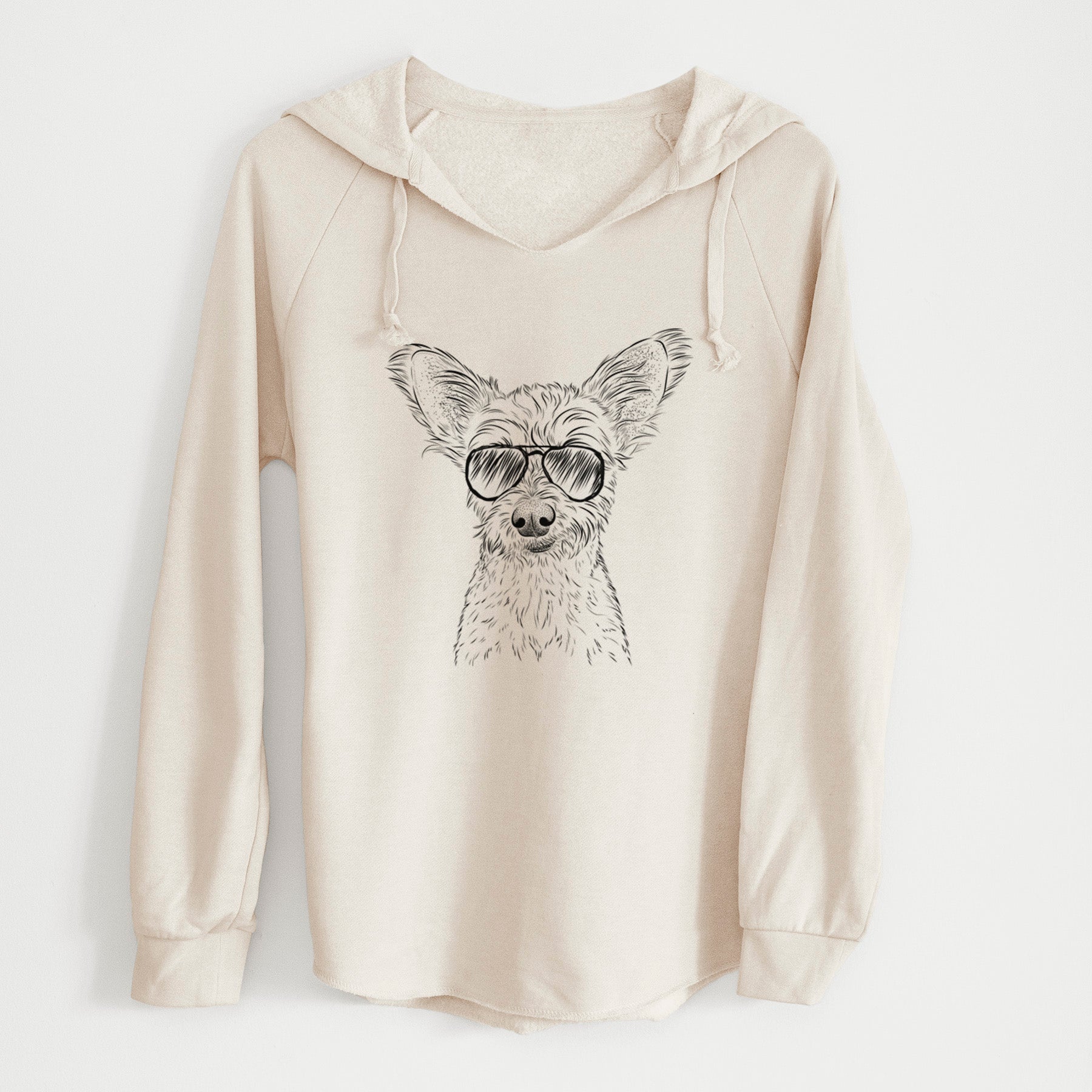 Aviator Heidi the Schnauzer Mix - Cali Wave Hooded Sweatshirt