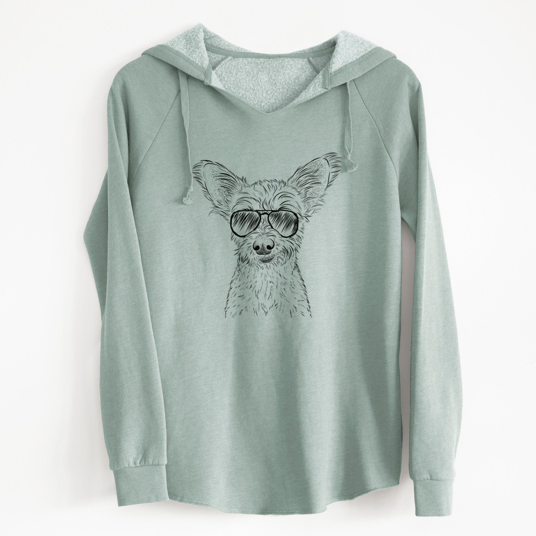 Aviator Heidi the Schnauzer Mix - Cali Wave Hooded Sweatshirt