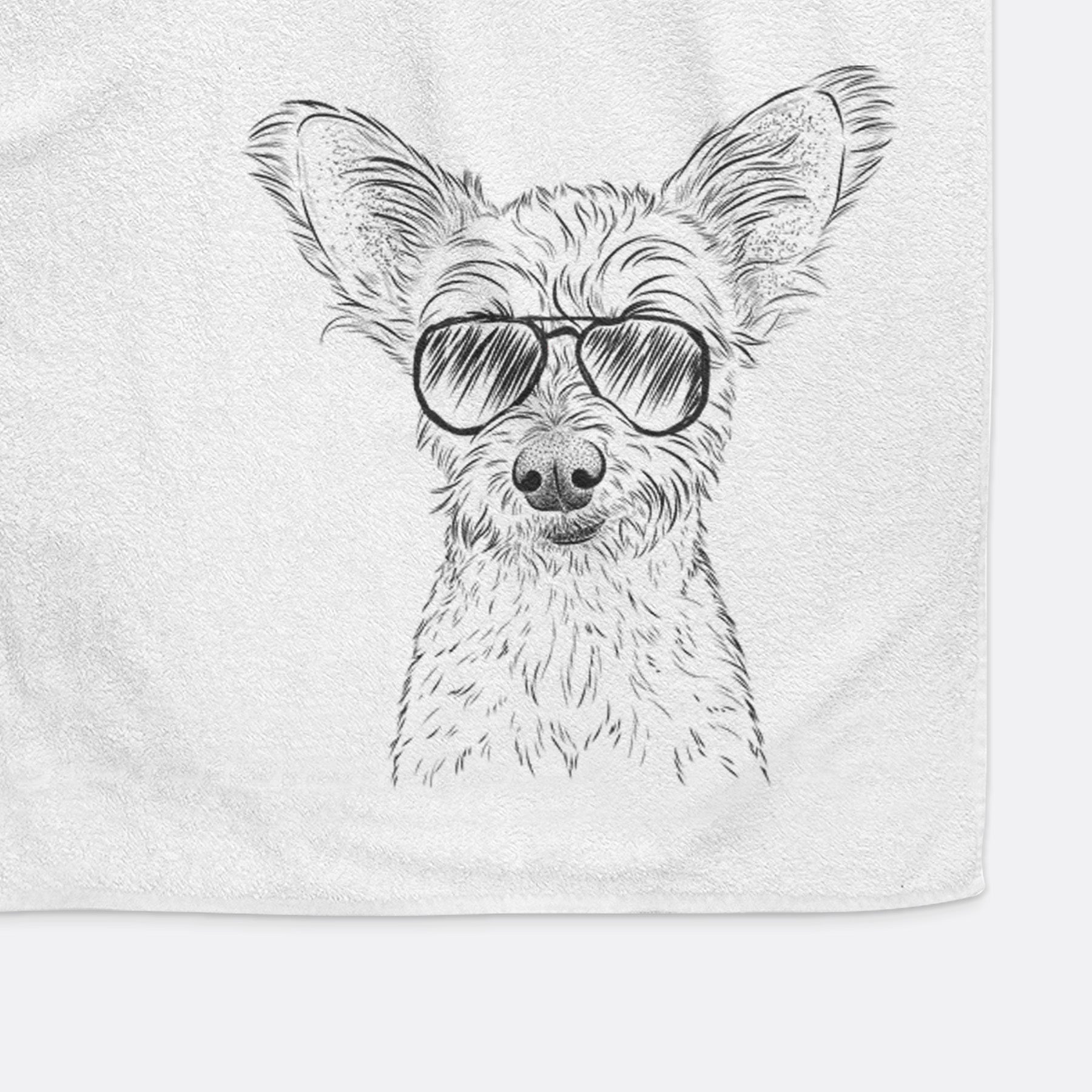 Heidi the Schnauzer Mix Decorative Hand Towel