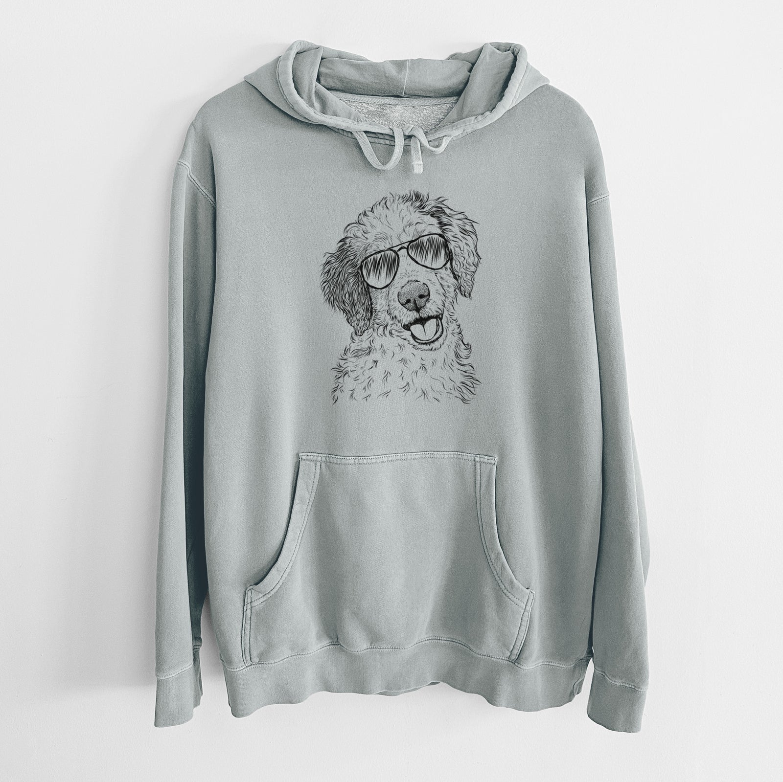 Aviator Hoge the Aussiedoodle - Unisex Pigment Dyed Hoodie
