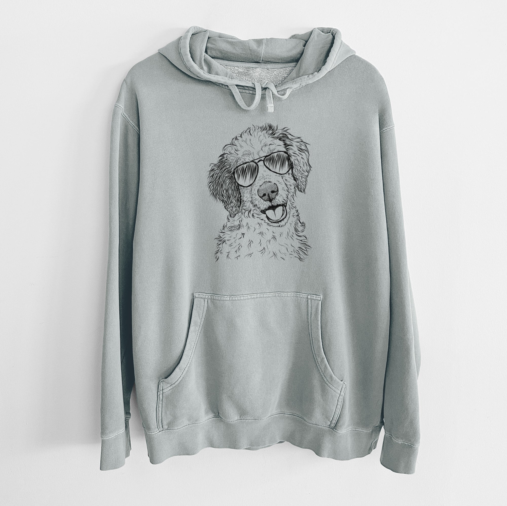 Aviator Hoge the Aussiedoodle - Unisex Pigment Dyed Hoodie