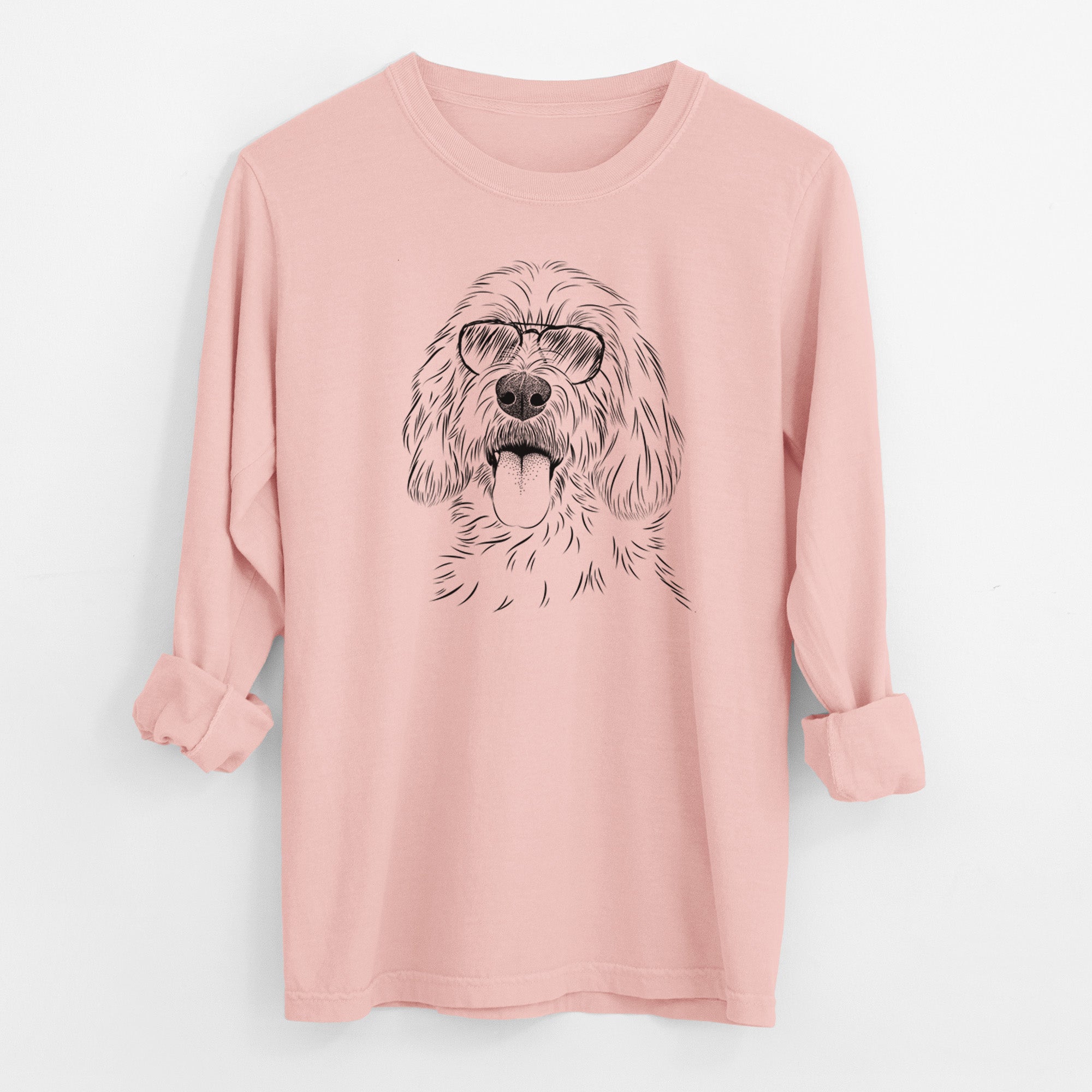 Aviator Homer the Grand Basset Griffon Vendeen - Men's Heavyweight 100% Cotton Long Sleeve