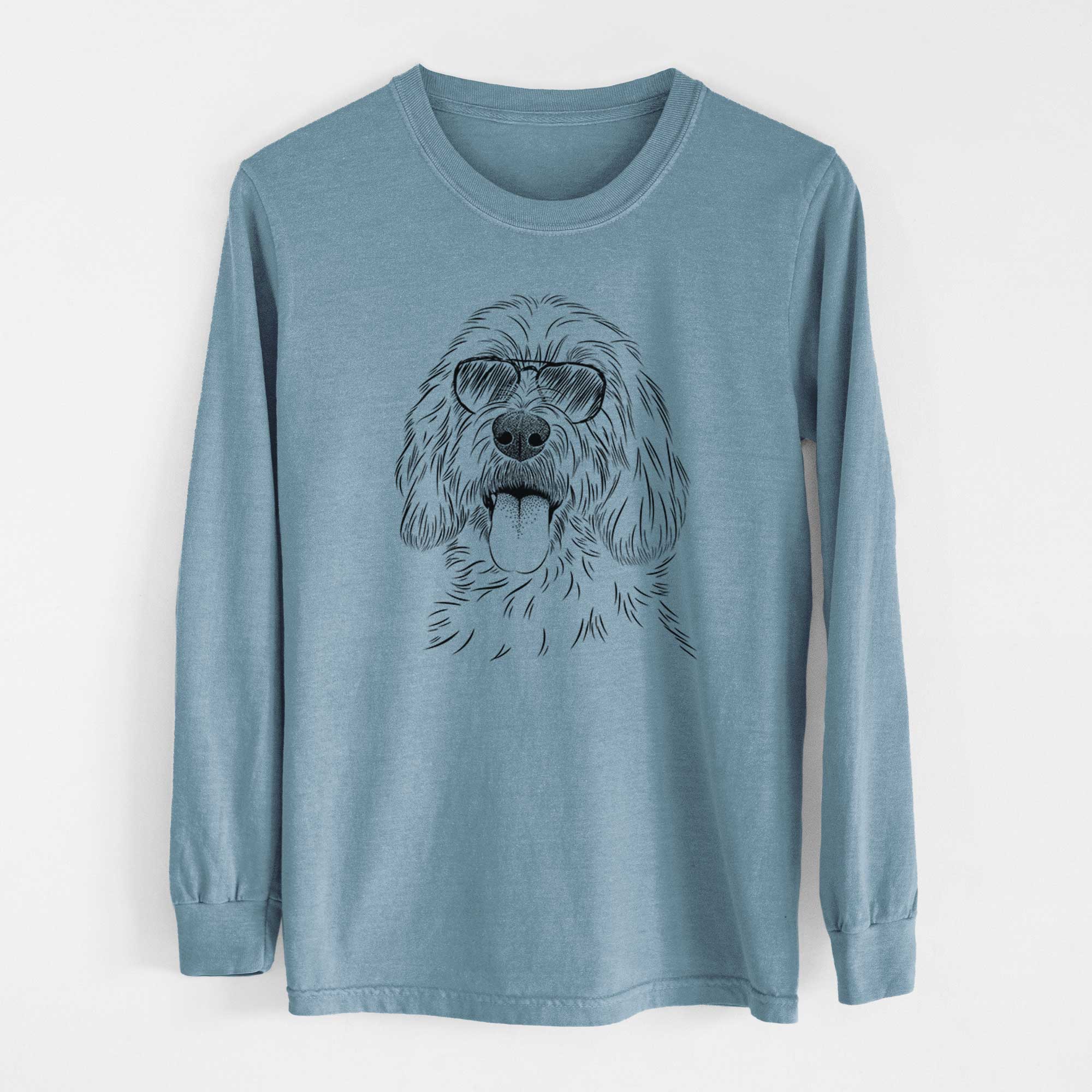 Aviator Homer the Grand Basset Griffon Vendeen - Men's Heavyweight 100% Cotton Long Sleeve