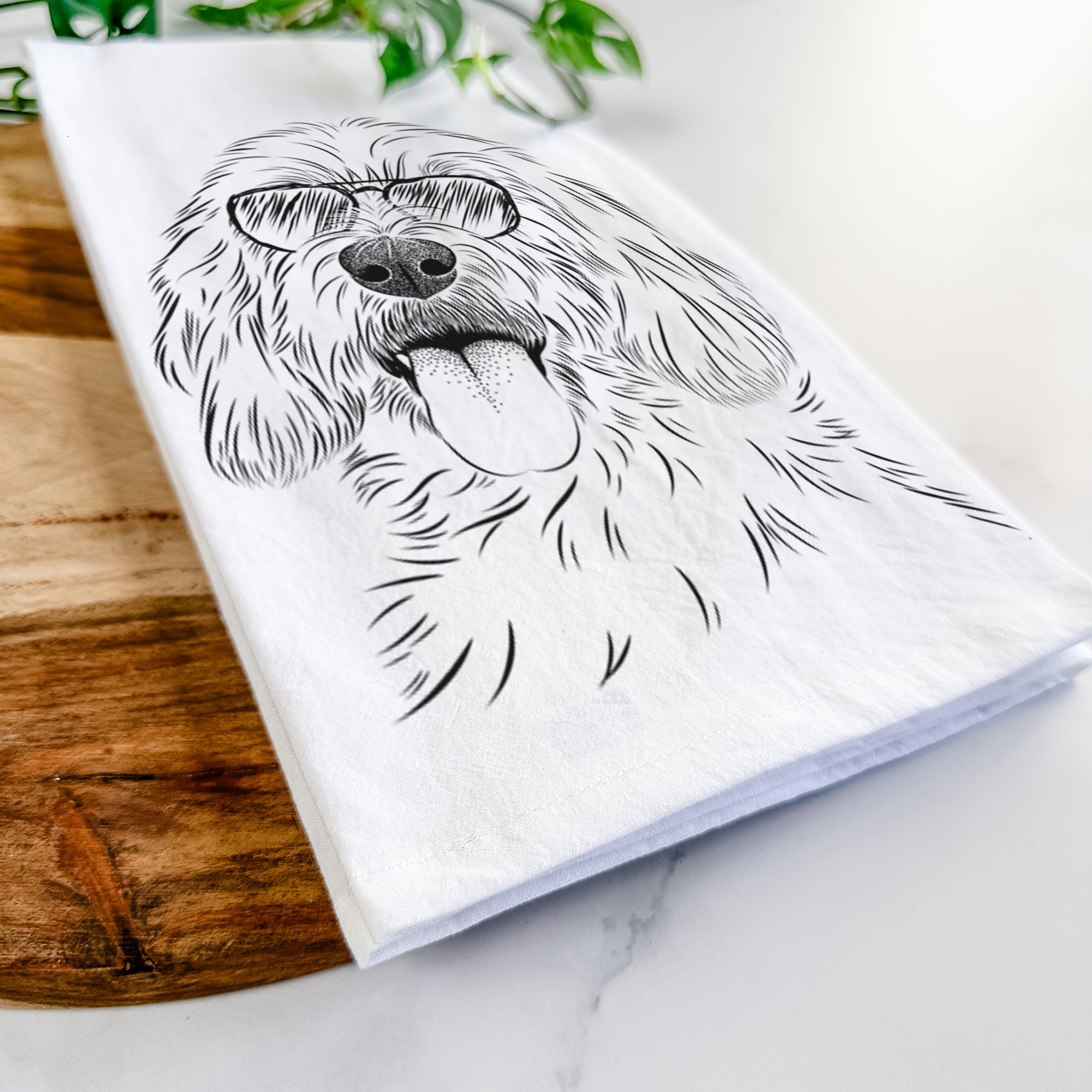 Homer the Grand Basset Griffon Vendeen Tea Towel