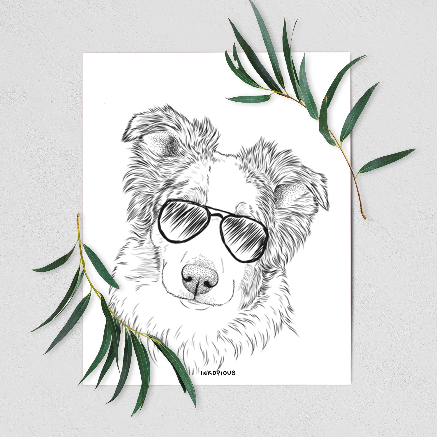 HoneyBee the Miniature Australian Shepherd Art Print