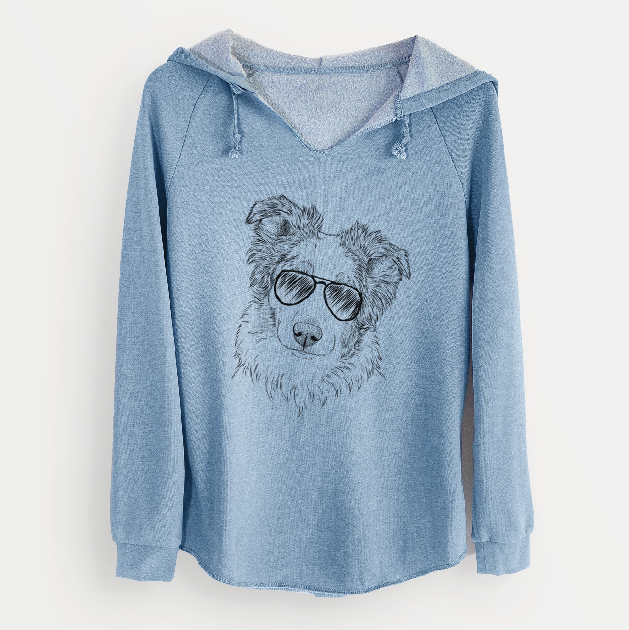 Aviator HoneyBee the Miniature Australian Shepherd - Cali Wave Hooded Sweatshirt