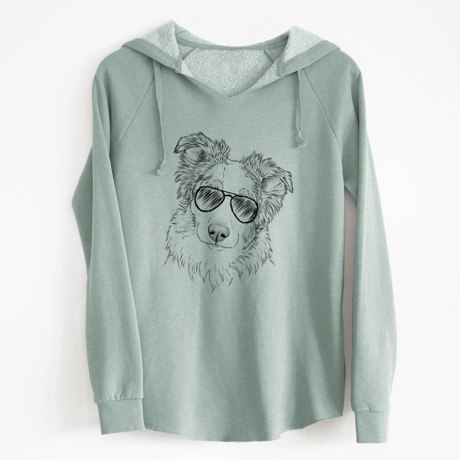 Aviator HoneyBee the Miniature Australian Shepherd - Cali Wave Hooded Sweatshirt