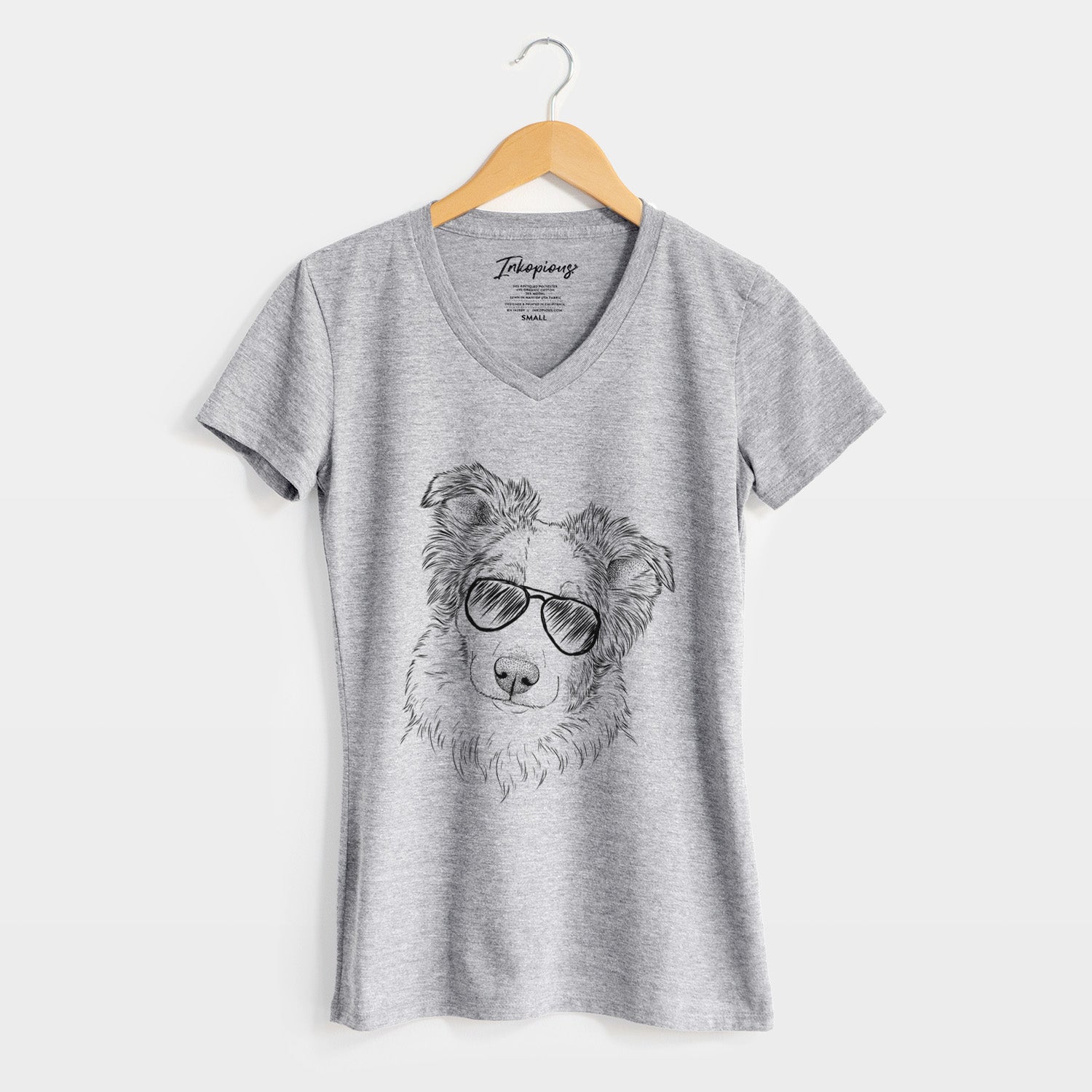 Aviator HoneyBee the Miniature Australian Shepherd - Women's V-neck Shirt