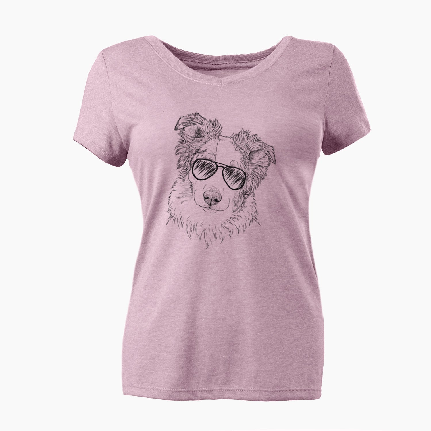 Aviator HoneyBee the Miniature Australian Shepherd - Women's V-neck Shirt