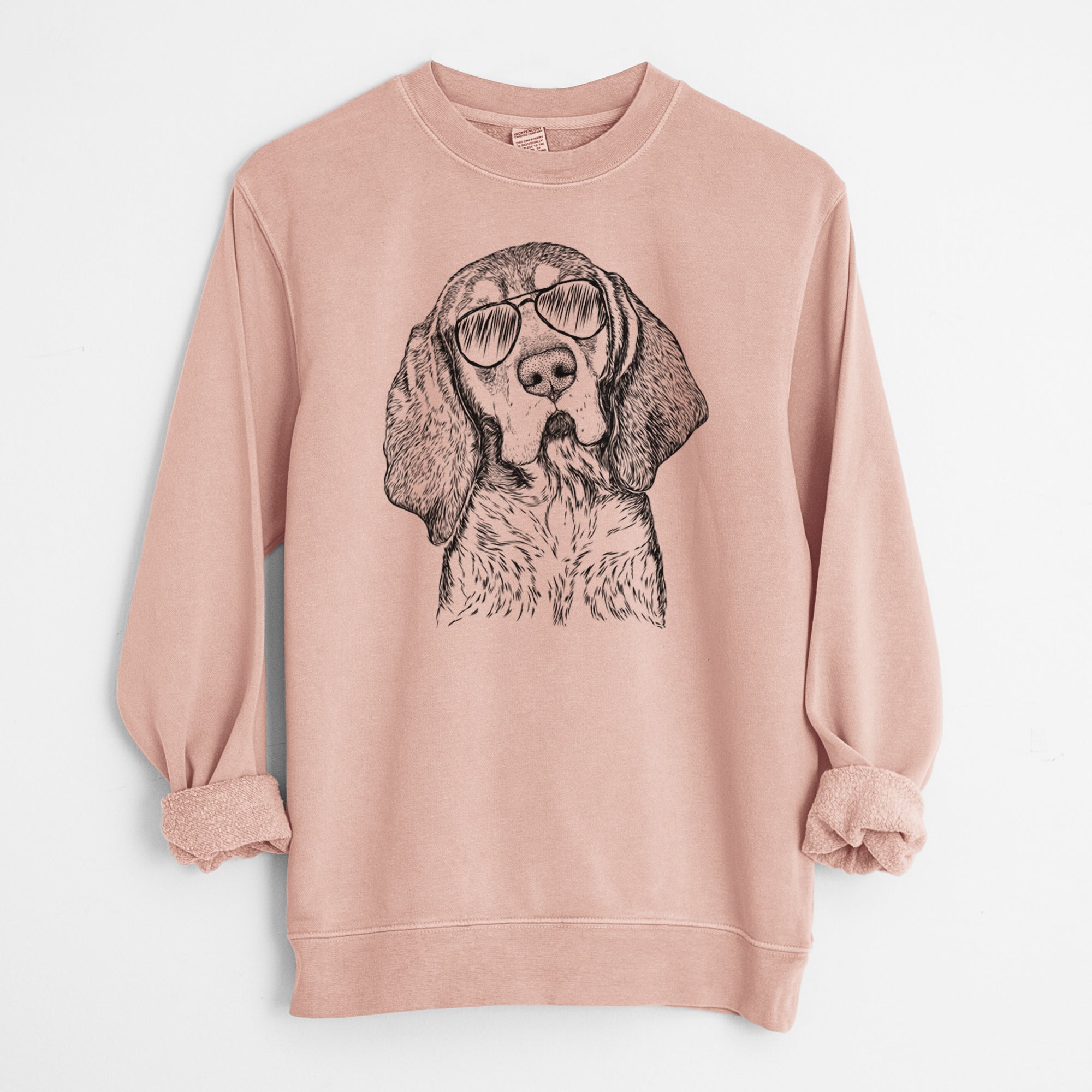 Aviator Huck the Bluetick Coonhound - Unisex Pigment Dyed Crew Sweatshirt