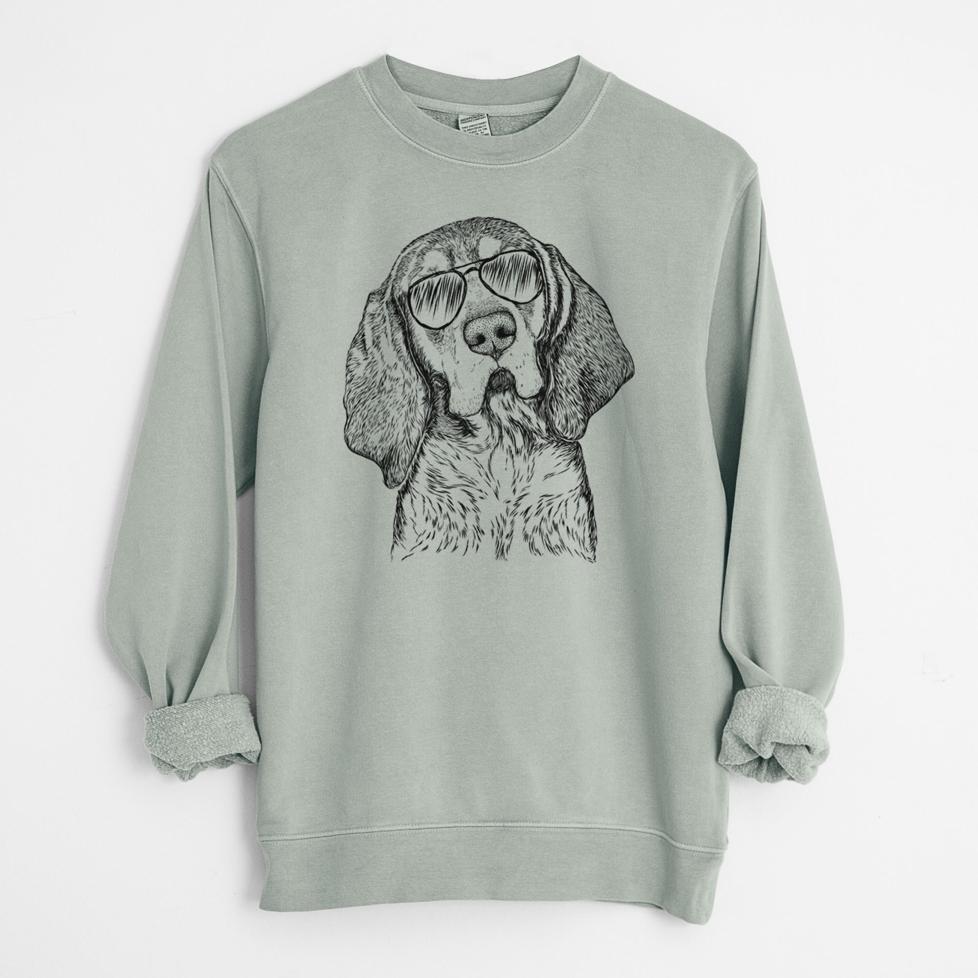 Aviator Huck the Bluetick Coonhound - Unisex Pigment Dyed Crew Sweatshirt