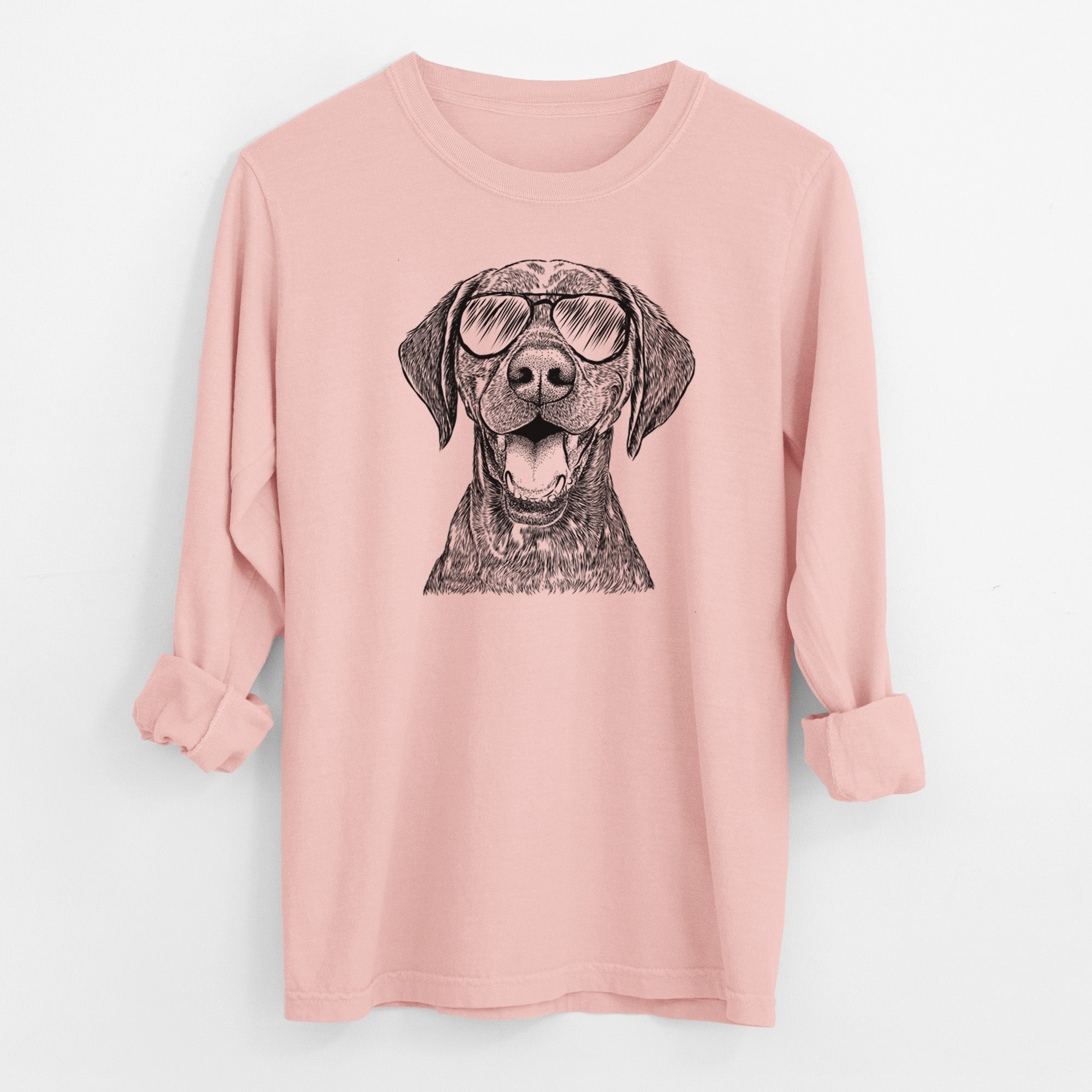 Aviator Hudson the German Shorthaired Pointer - Men's Heavyweight 100% Cotton Long Sleeve