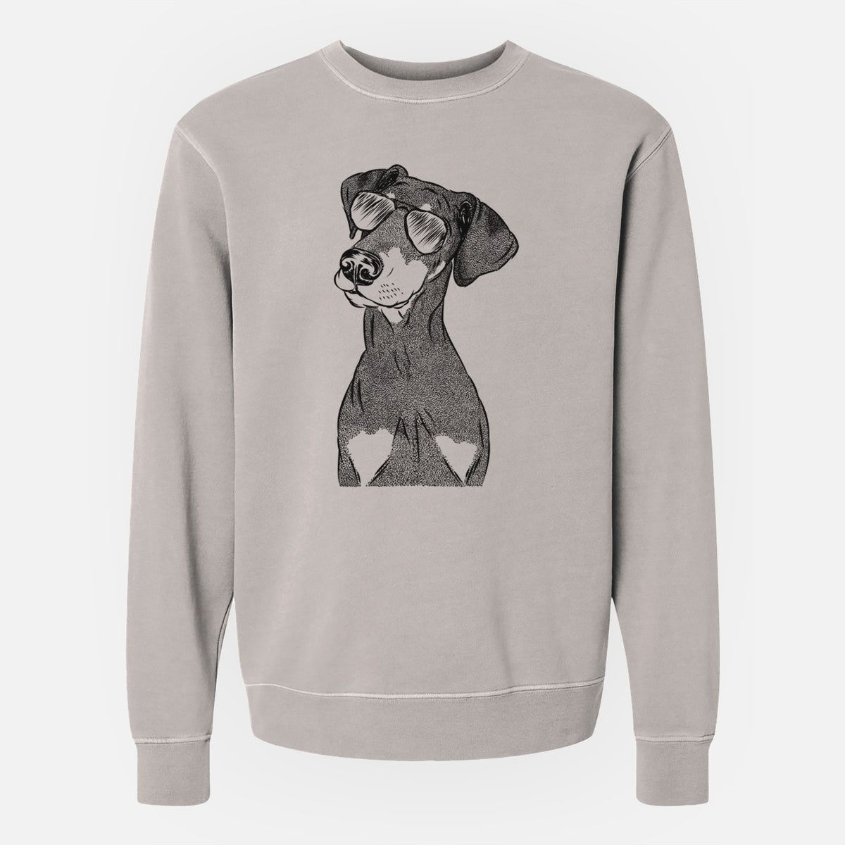 Aviator Iroh the Doberman Pinscher - Unisex Pigment Dyed Crew Sweatshirt