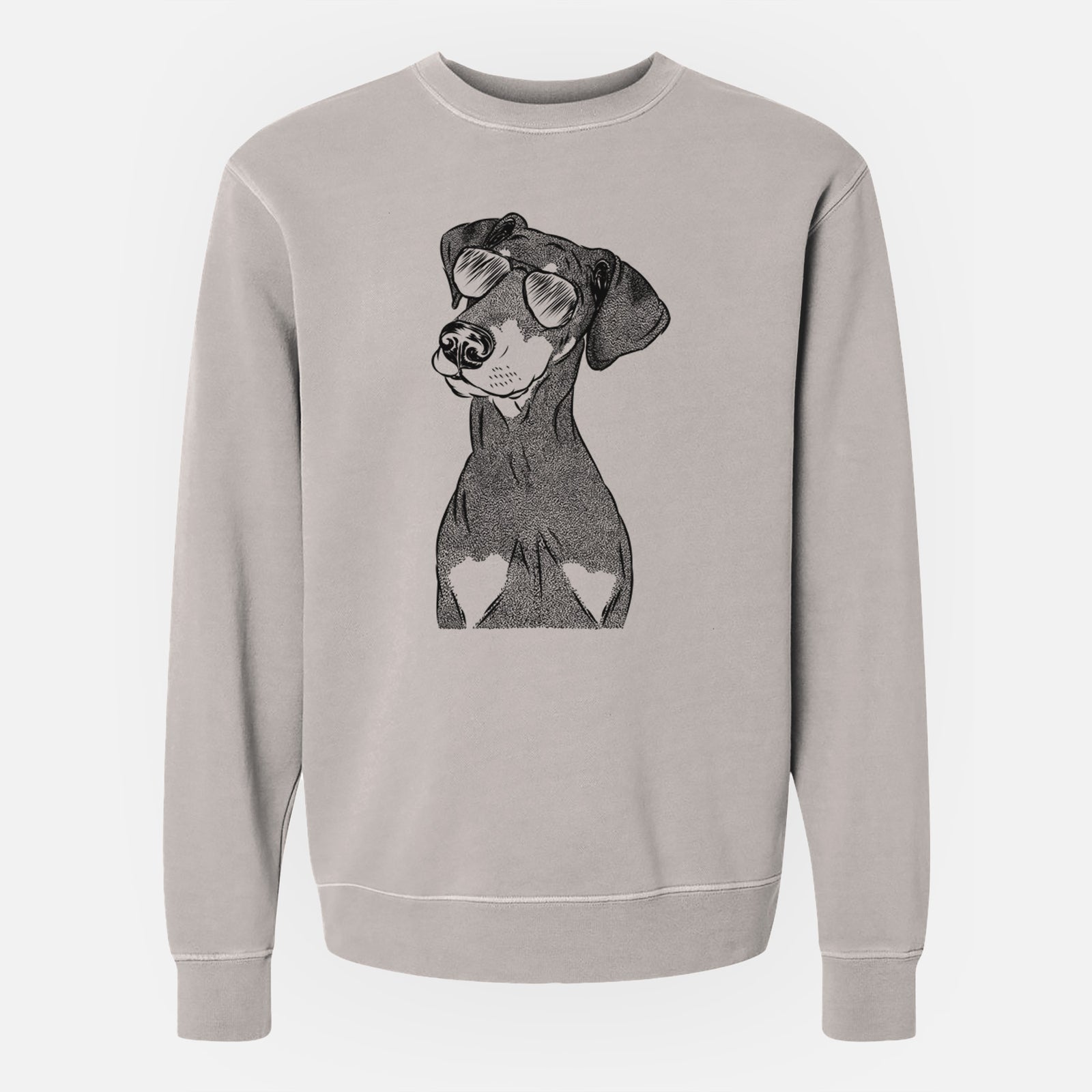 Aviator Iroh the Doberman Pinscher - Unisex Pigment Dyed Crew Sweatshirt