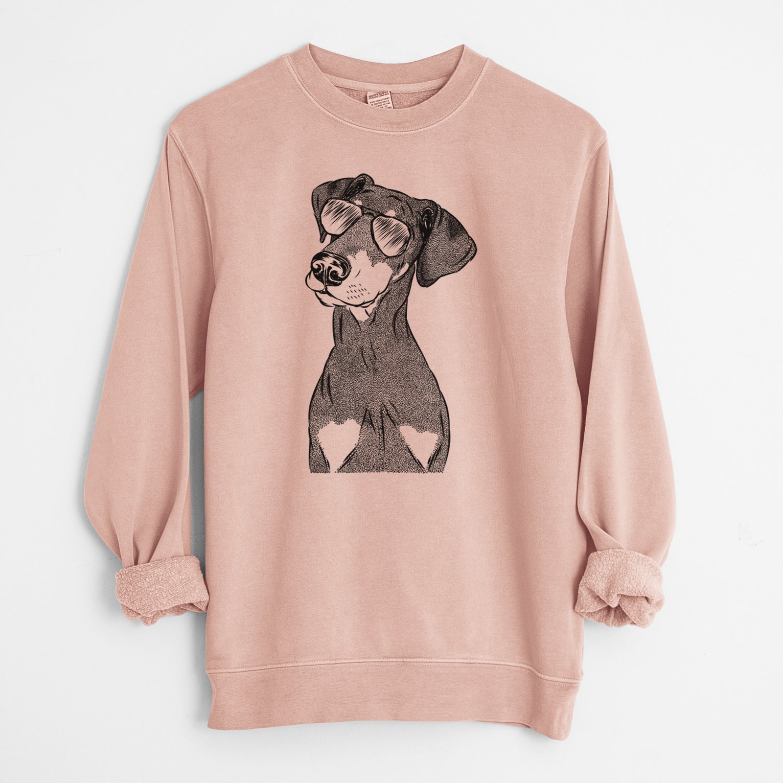 Aviator Iroh the Doberman Pinscher - Unisex Pigment Dyed Crew Sweatshirt