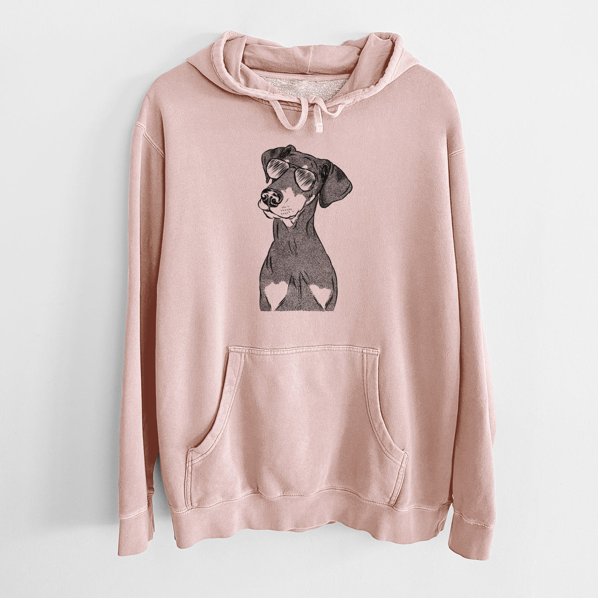 Aviator Iroh the Doberman Pinscher - Unisex Pigment Dyed Hoodie