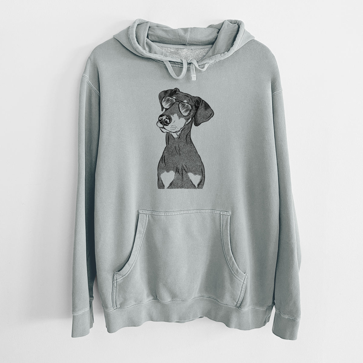 Aviator Iroh the Doberman Pinscher - Unisex Pigment Dyed Hoodie