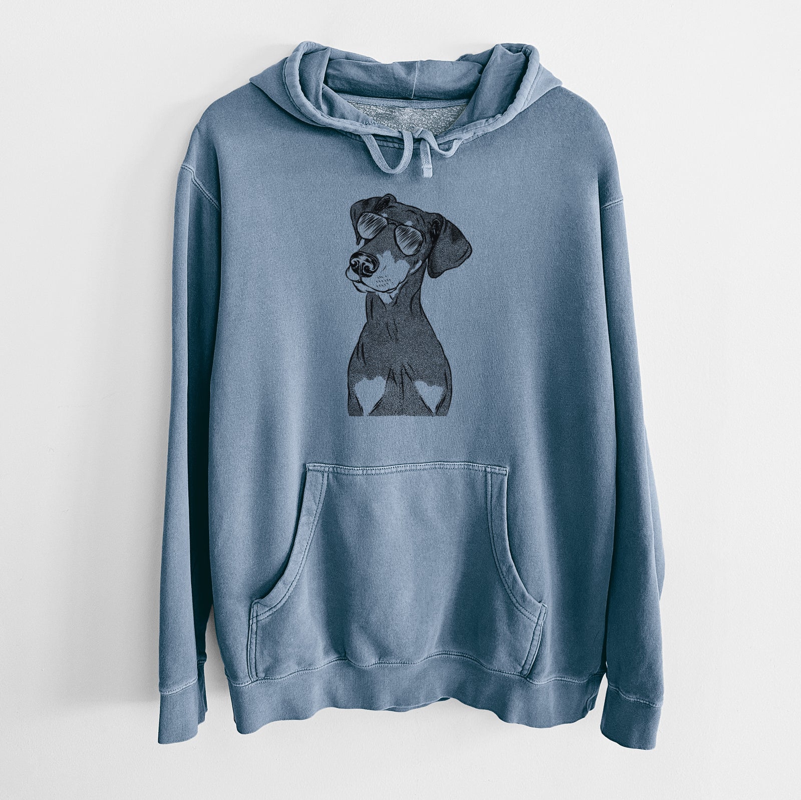 Aviator Iroh the Doberman Pinscher - Unisex Pigment Dyed Hoodie
