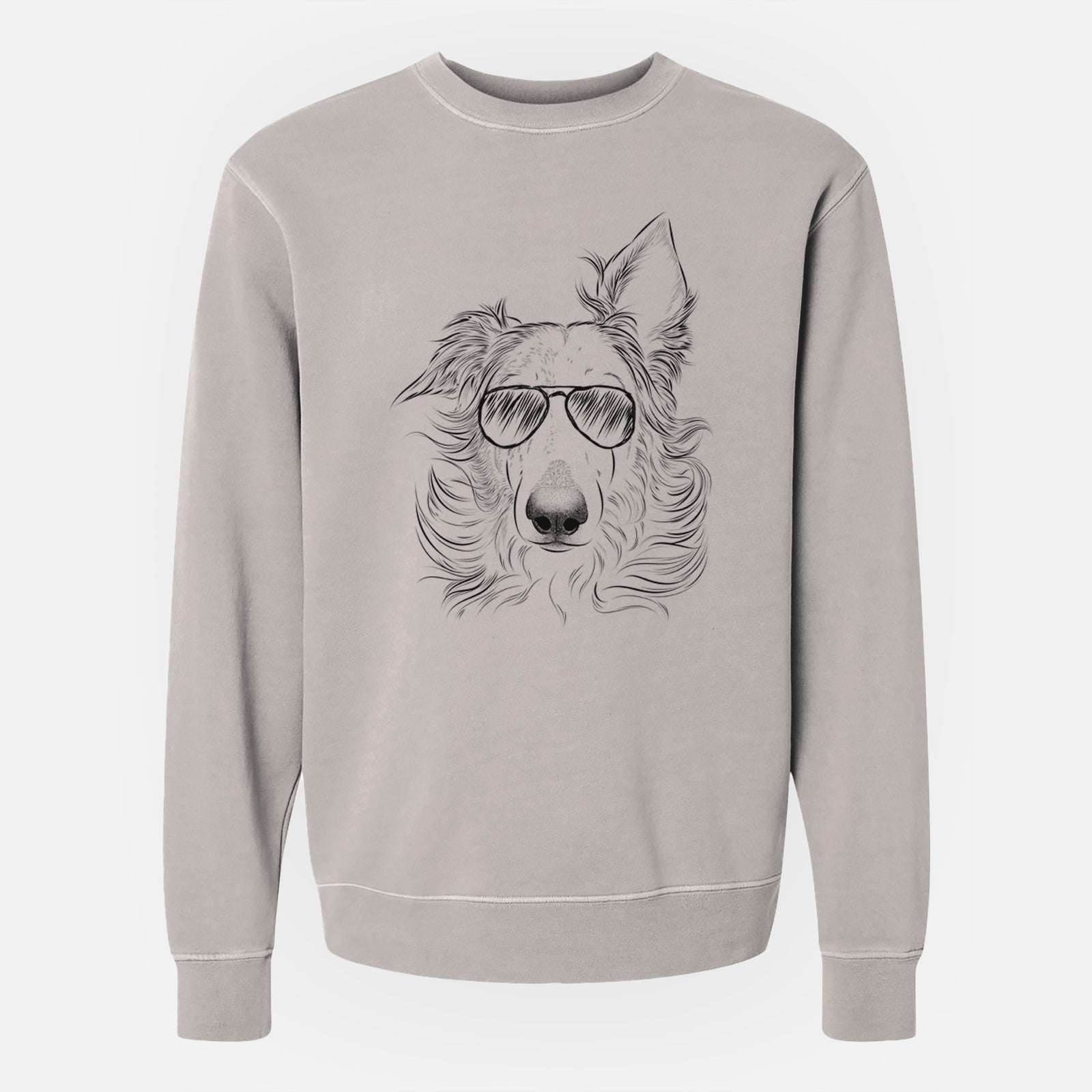 Aviator Jasha the Borzoi - Unisex Pigment Dyed Crew Sweatshirt