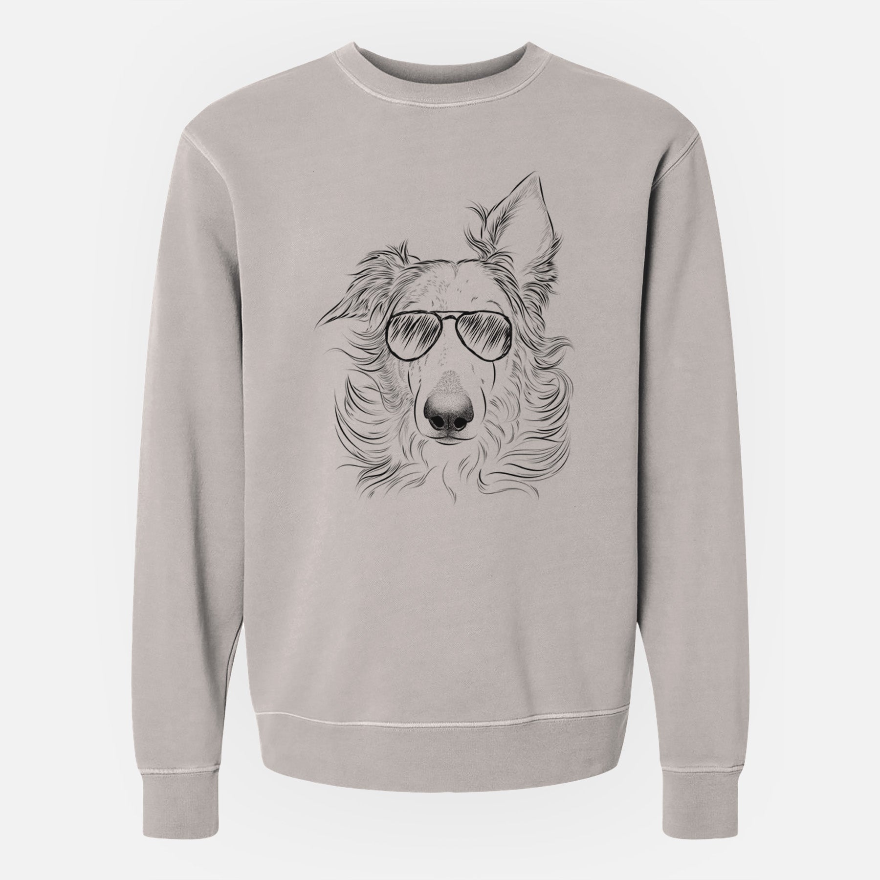 Aviator Jasha the Borzoi - Unisex Pigment Dyed Crew Sweatshirt