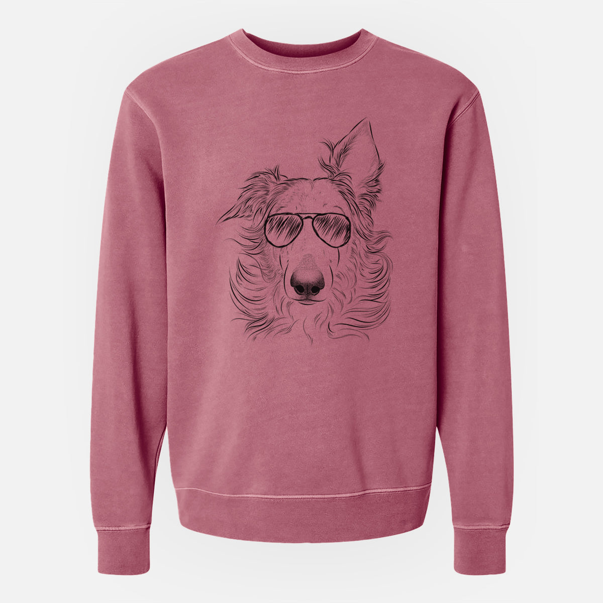 Aviator Jasha the Borzoi - Unisex Pigment Dyed Crew Sweatshirt