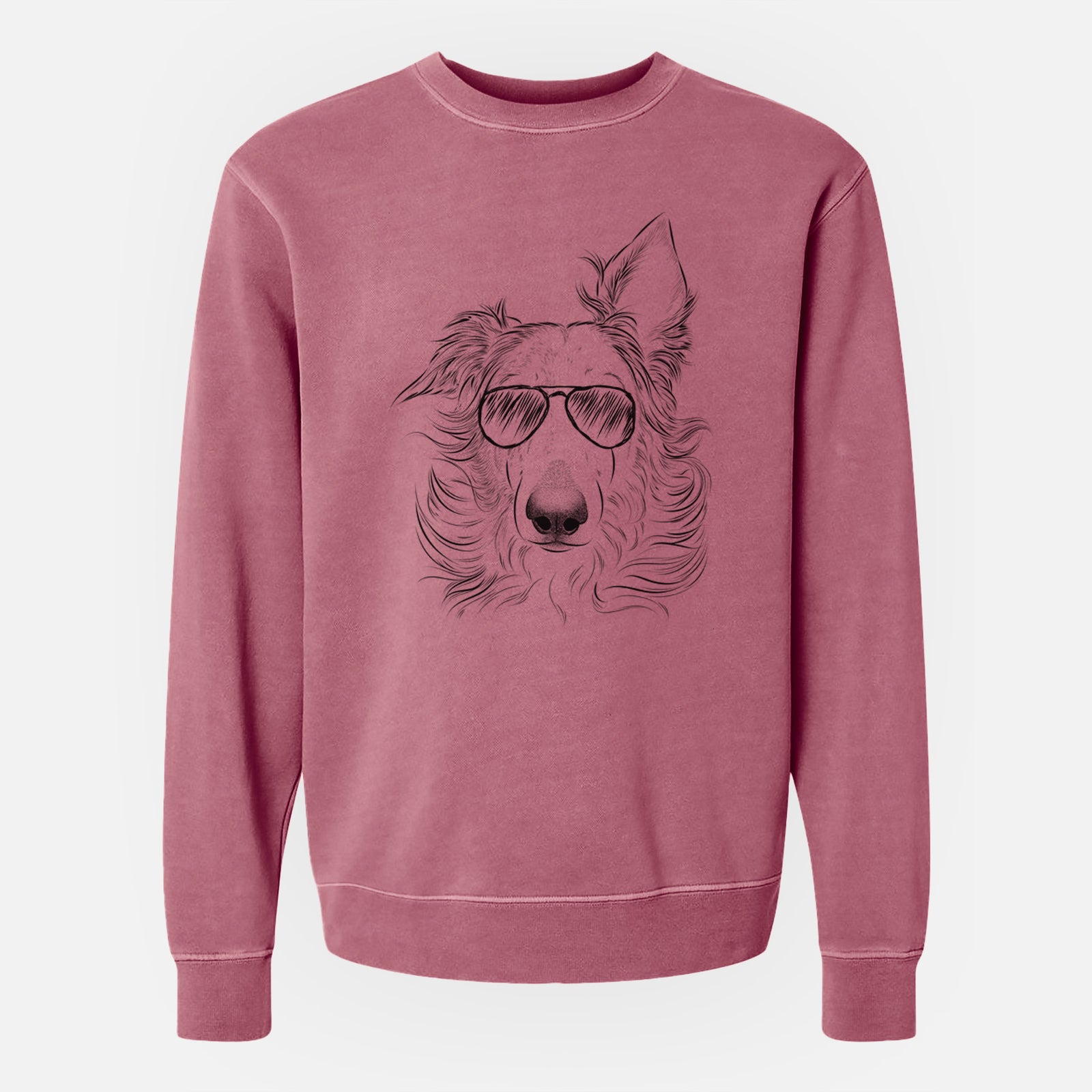 Aviator Jasha the Borzoi - Unisex Pigment Dyed Crew Sweatshirt