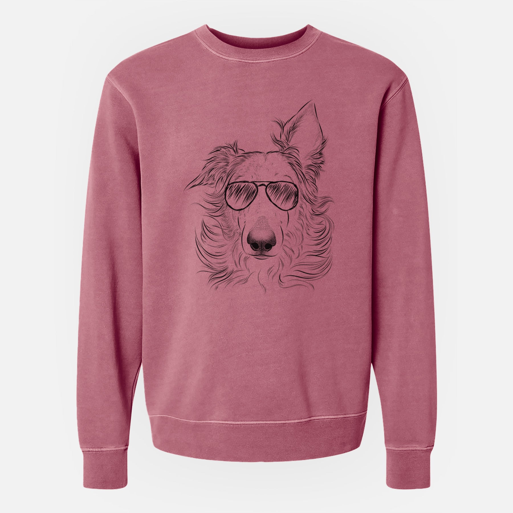 Aviator Jasha the Borzoi - Unisex Pigment Dyed Crew Sweatshirt