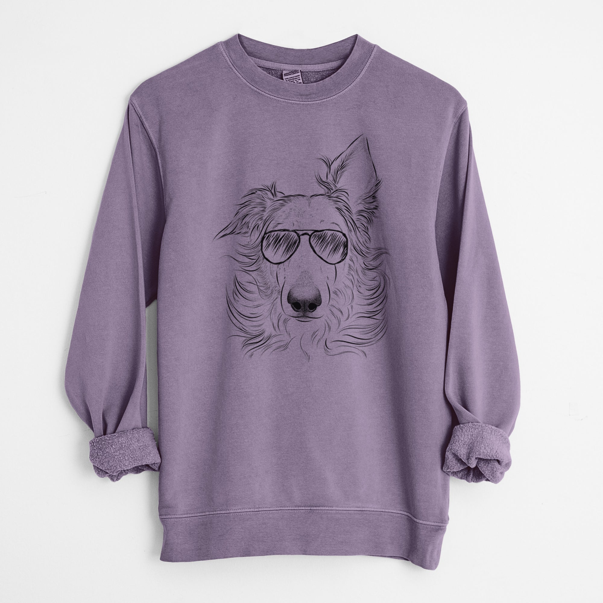 Aviator Jasha the Borzoi - Unisex Pigment Dyed Crew Sweatshirt