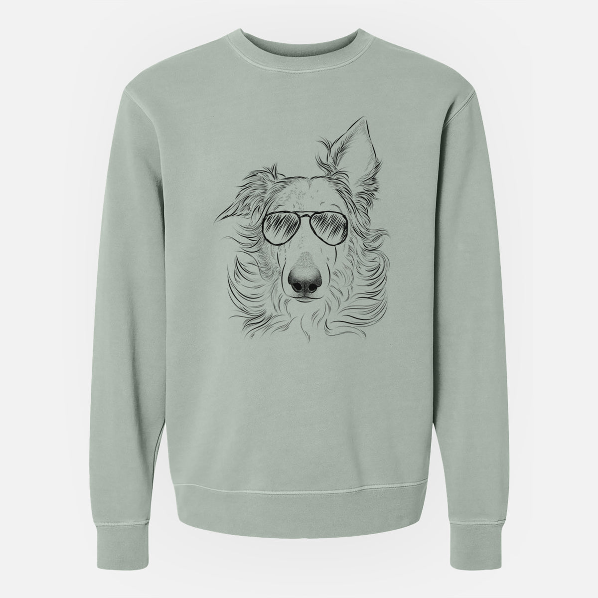 Aviator Jasha the Borzoi - Unisex Pigment Dyed Crew Sweatshirt