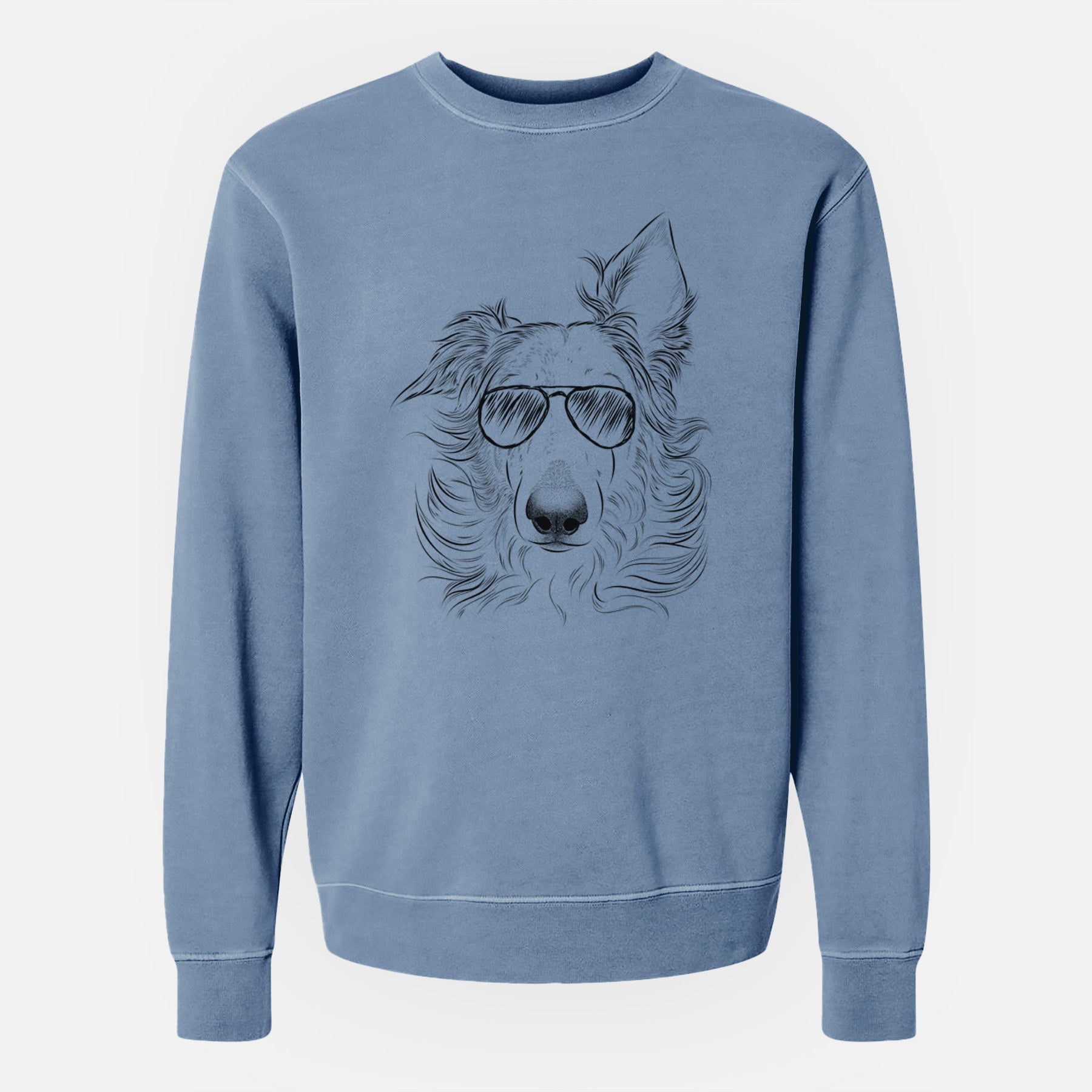 Aviator Jasha the Borzoi - Unisex Pigment Dyed Crew Sweatshirt