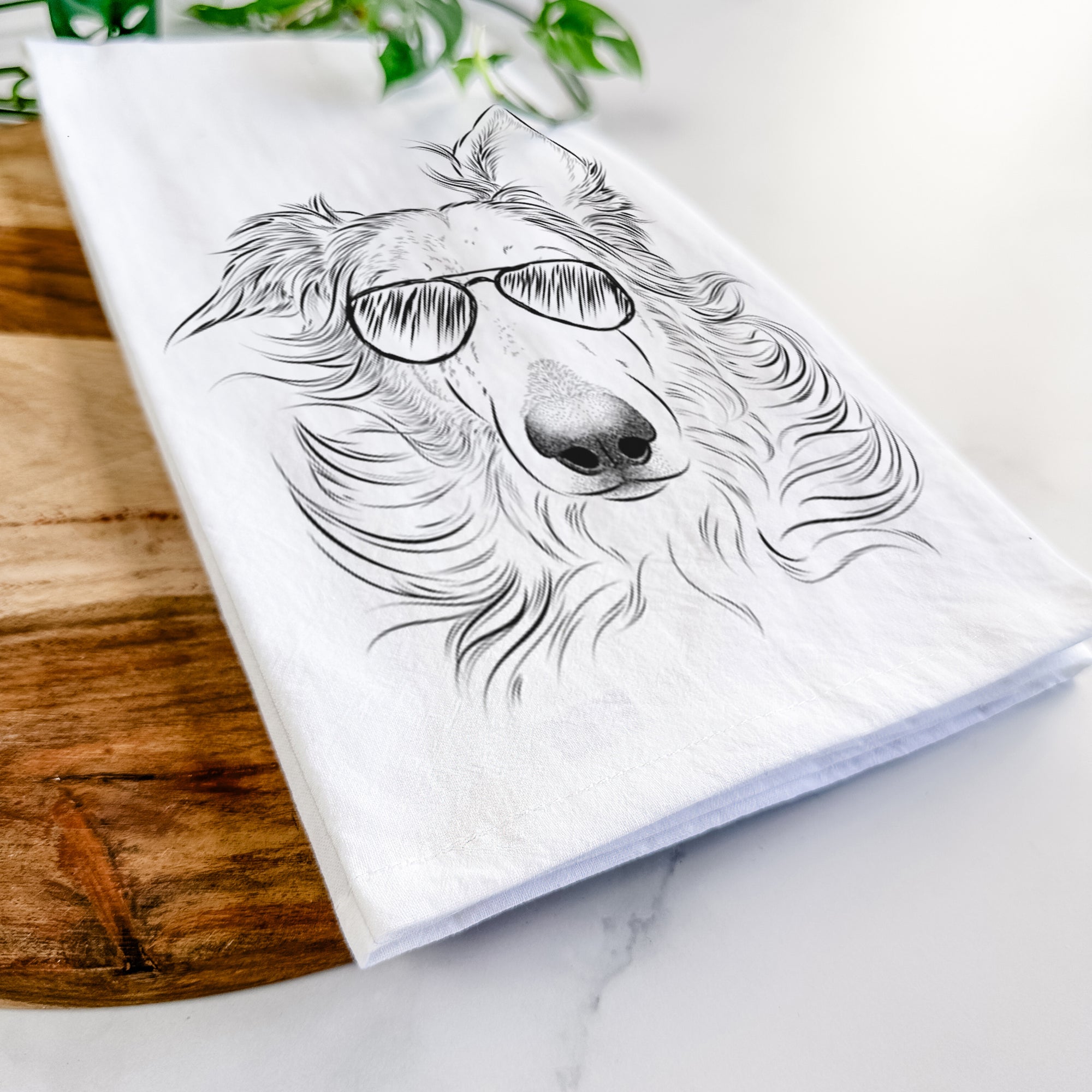 Jasha the Borzoi Tea Towel