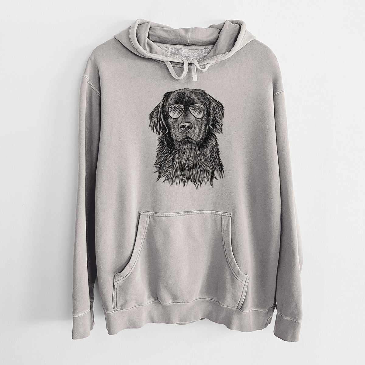 Aviator Jinx the Newfoundland - Unisex Pigment Dyed Hoodie
