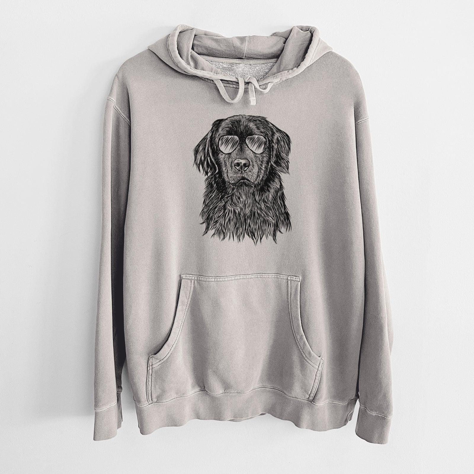 Aviator Jinx the Newfoundland - Unisex Pigment Dyed Hoodie
