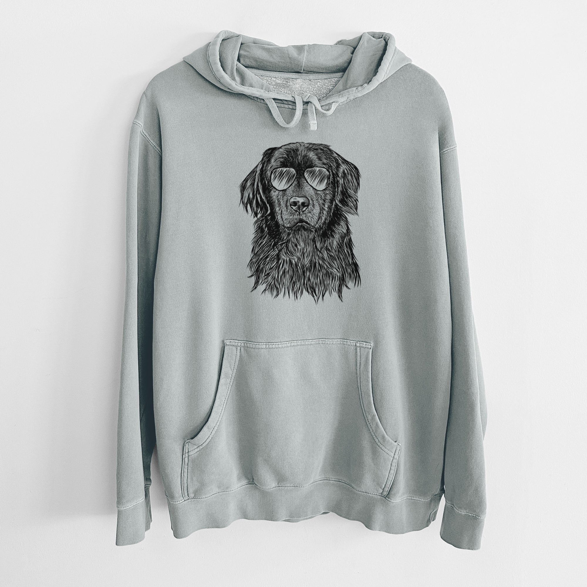 Aviator Jinx the Newfoundland - Unisex Pigment Dyed Hoodie