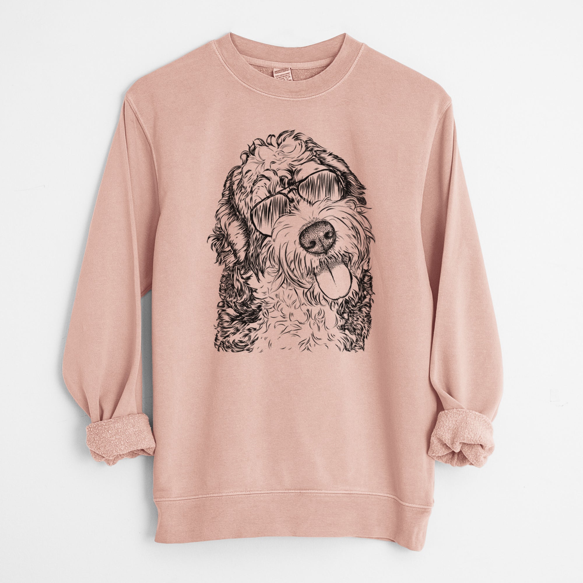 Aviator Kaci the Bernedoodle - Unisex Pigment Dyed Crew Sweatshirt