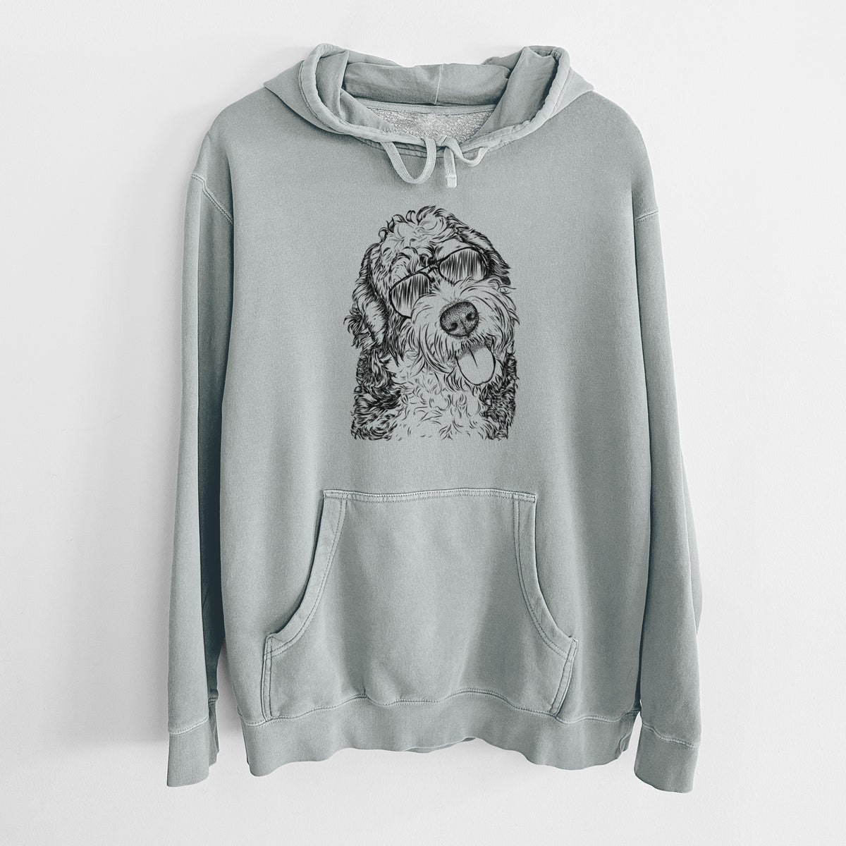 Aviator Kaci the Bernedoodle - Unisex Pigment Dyed Hoodie