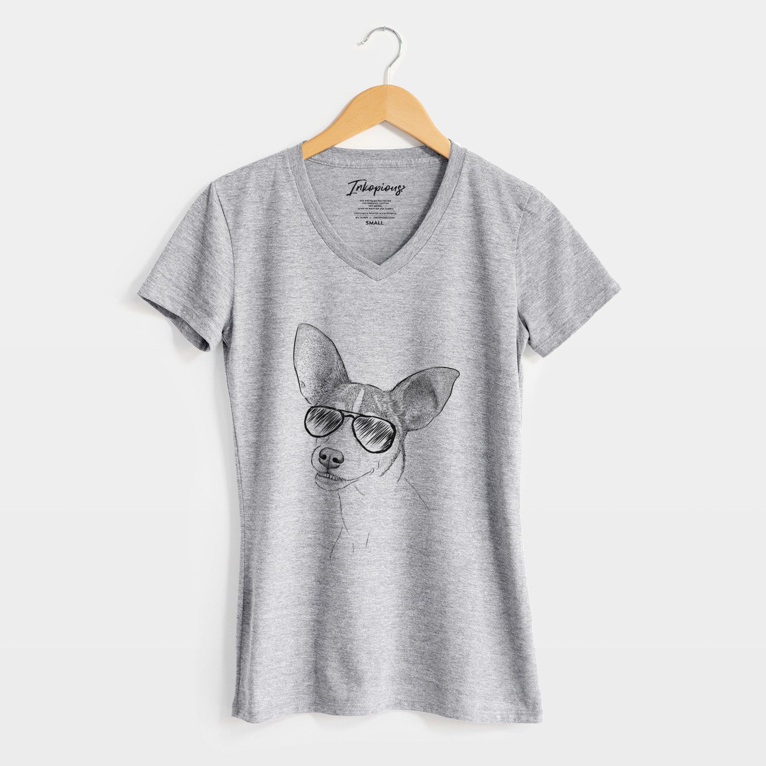 Aviator Kailani the Chihuahua Mix - Women's V-neck Shirt