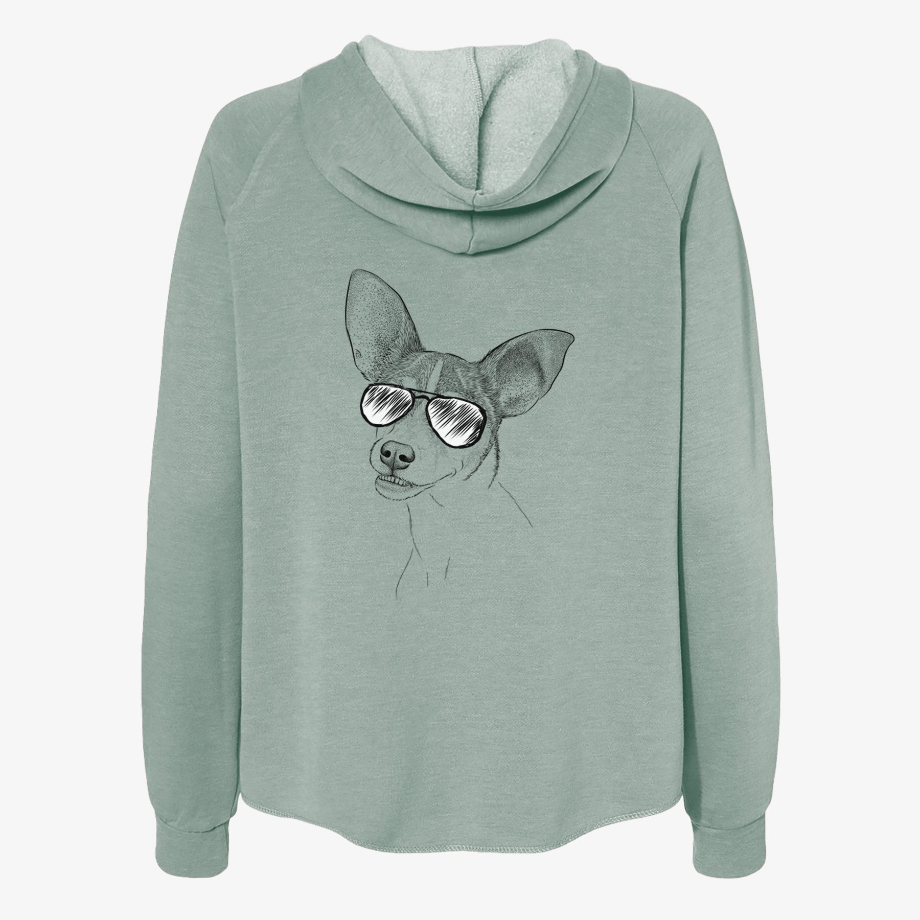 Kailani the Chihuahua Mix - Women's Cali Wave Zip-Up Sweatshirt