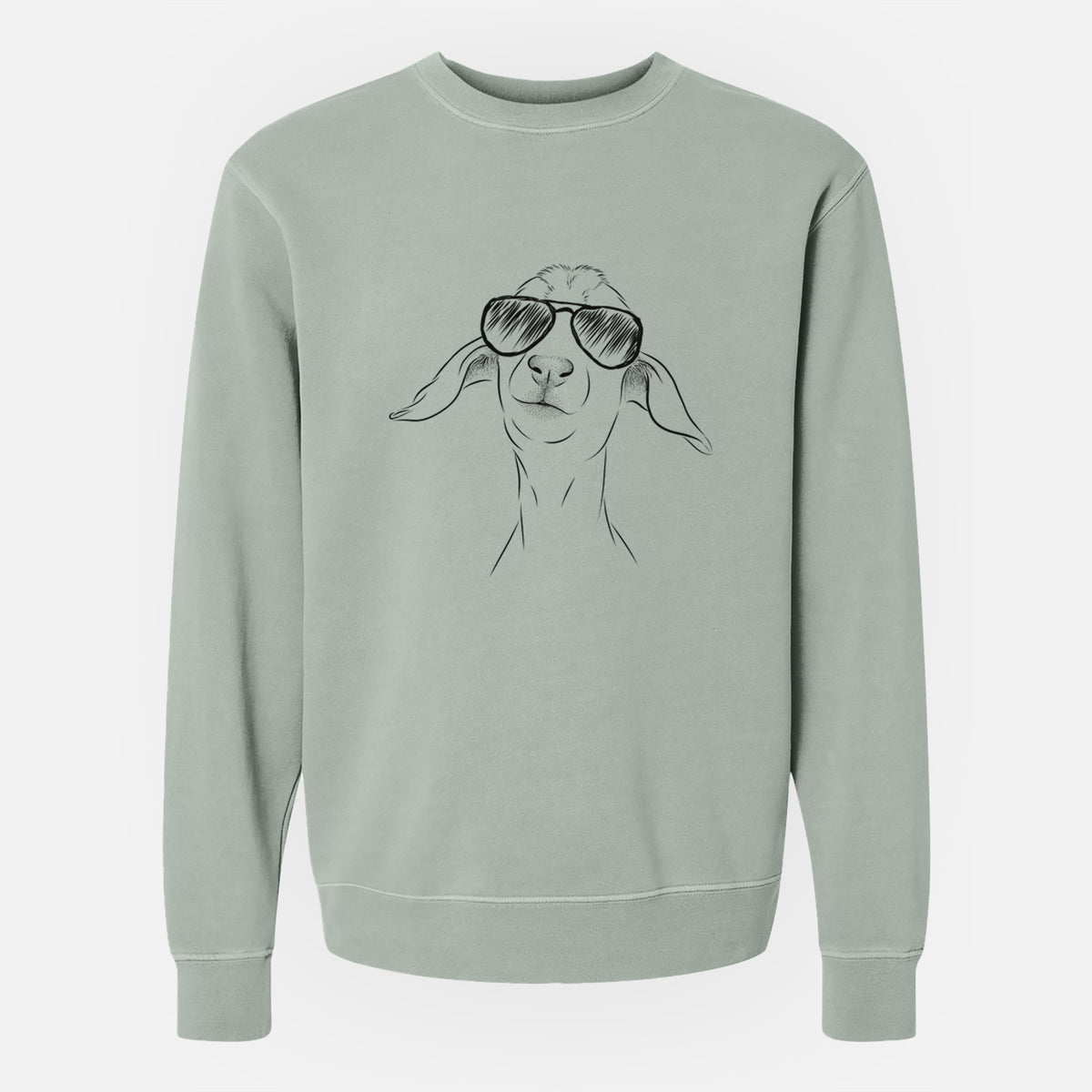 Aviator Kara Dune the Spanish Boer Goat - Unisex Pigment Dyed Crew Sweatshirt