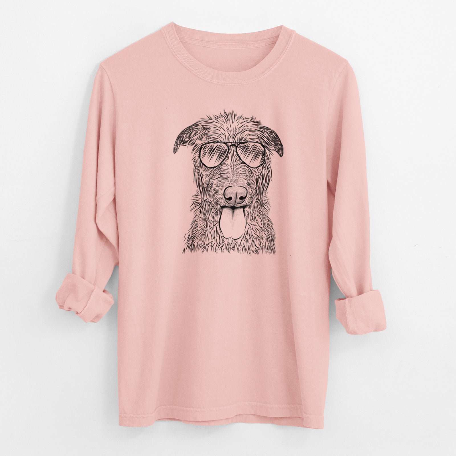 Aviator Keeva the Irish Wolfhound - Men's Heavyweight 100% Cotton Long Sleeve