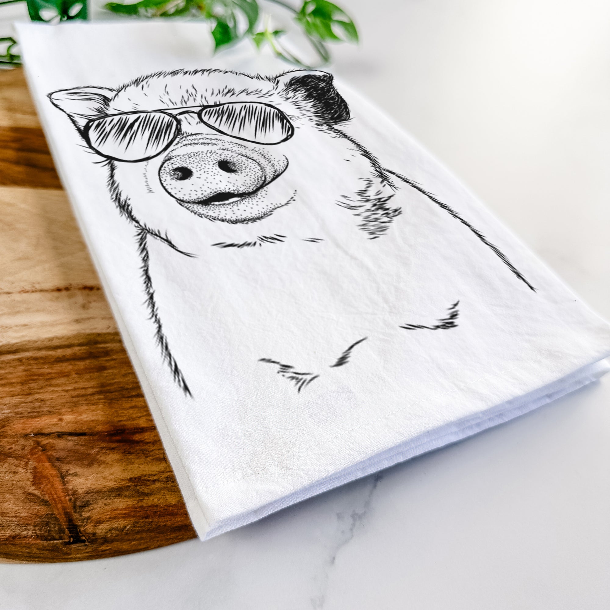 Kevin the Spotted Pig Tea Towel