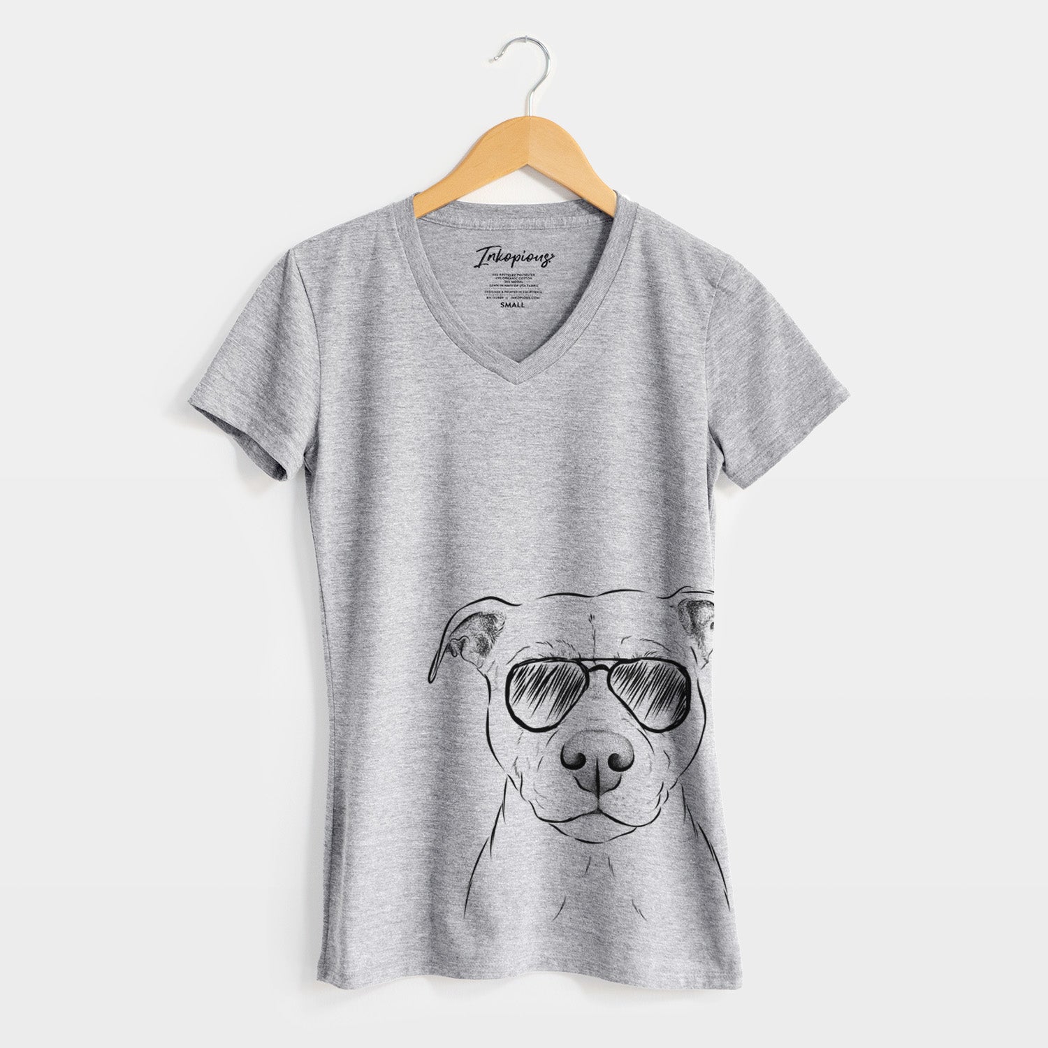 Aviator Khaleesi the Pitbull - Women's V-neck Shirt