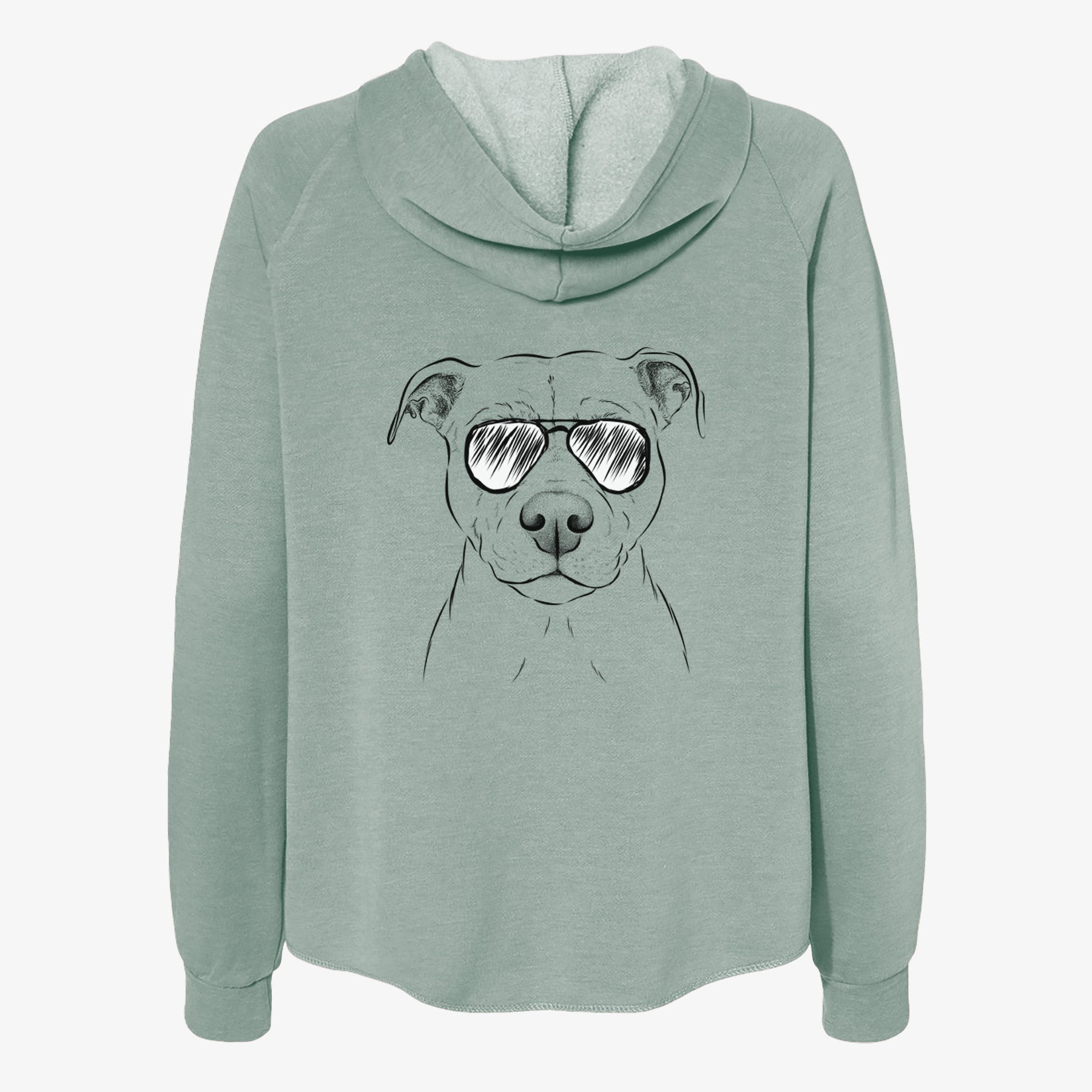 Khaleesi the Pitbull - Women's Cali Wave Zip-Up Sweatshirt