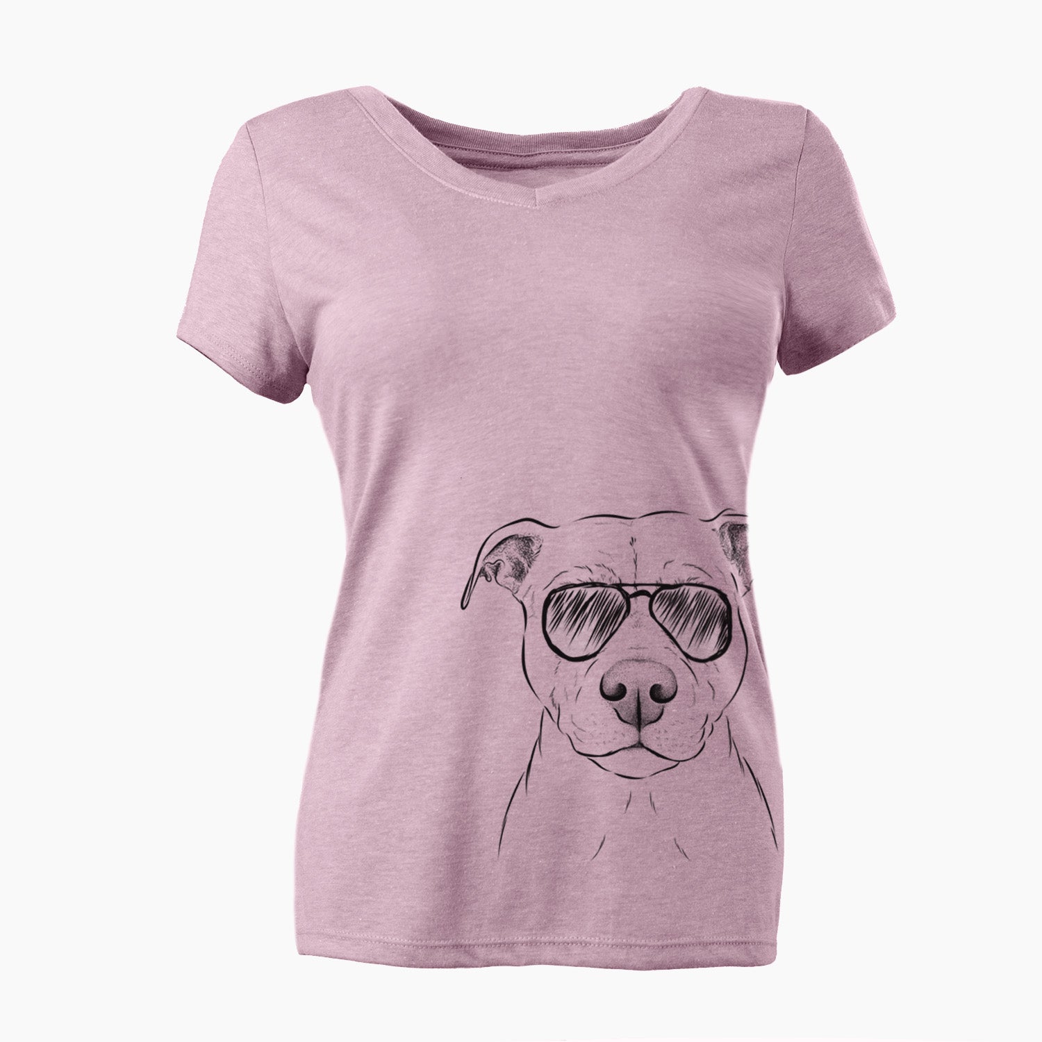 Aviator Khaleesi the Pitbull - Women's V-neck Shirt