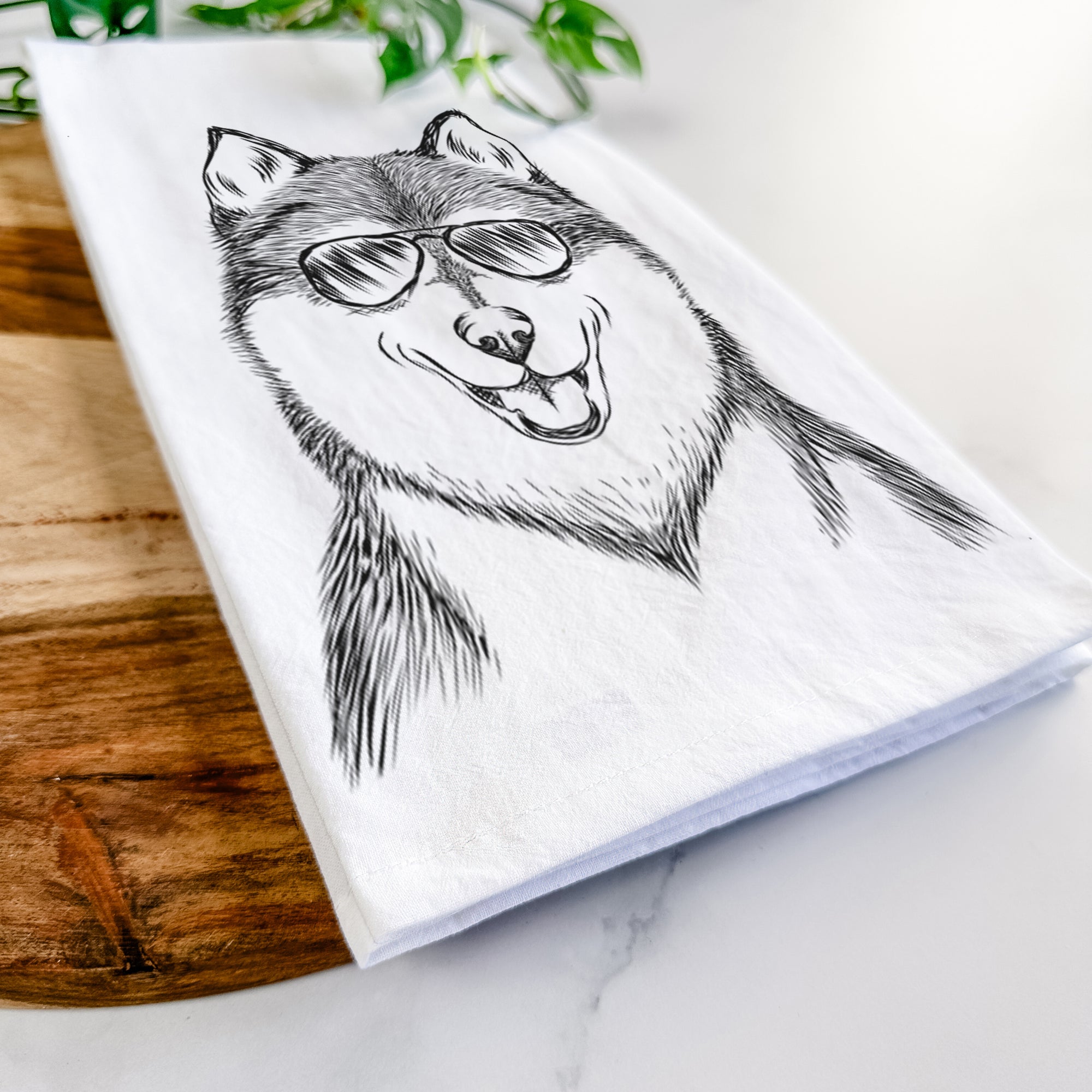 Koda the Siberian Husky Tea Towel