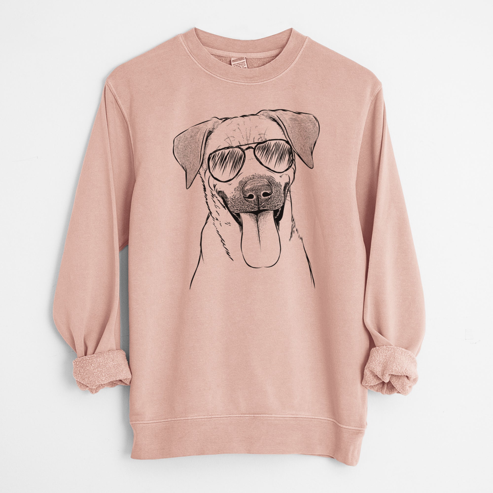 Aviator Koda the Black Mouth Cur - Unisex Pigment Dyed Crew Sweatshirt