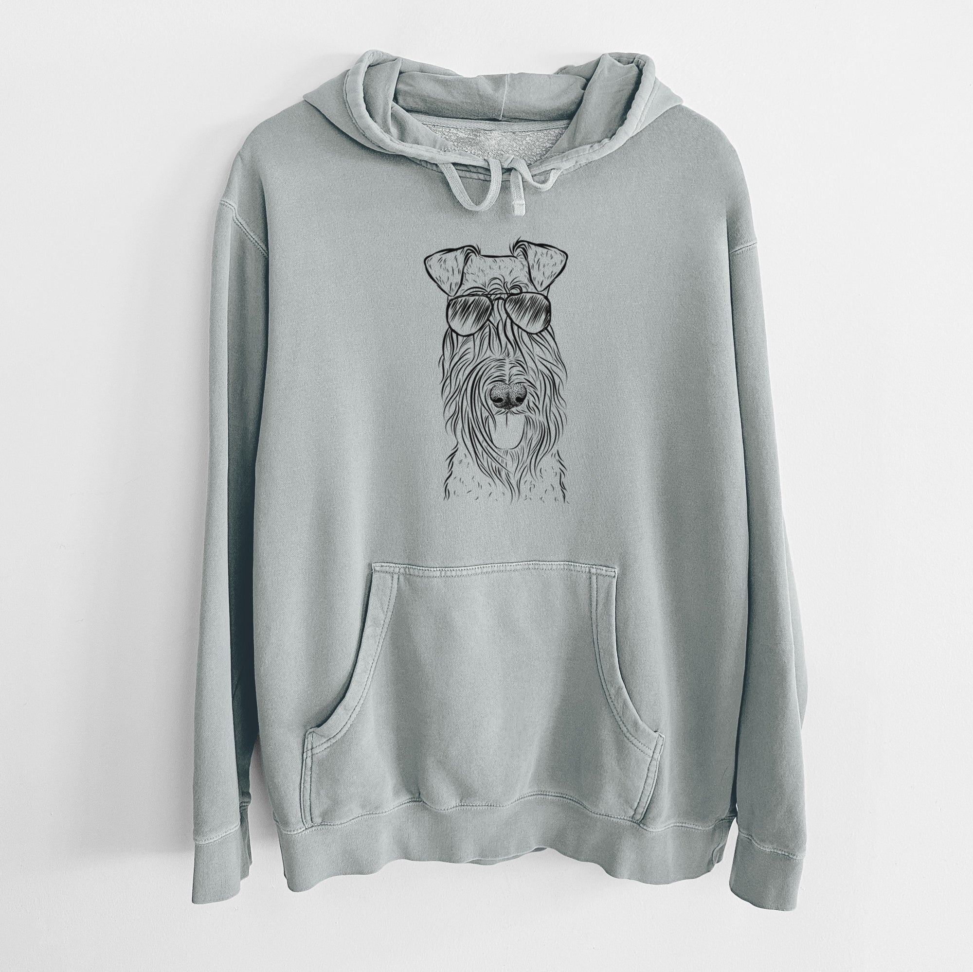 Aviator Kricket the Kerry Blue Terrier - Unisex Pigment Dyed Hoodie