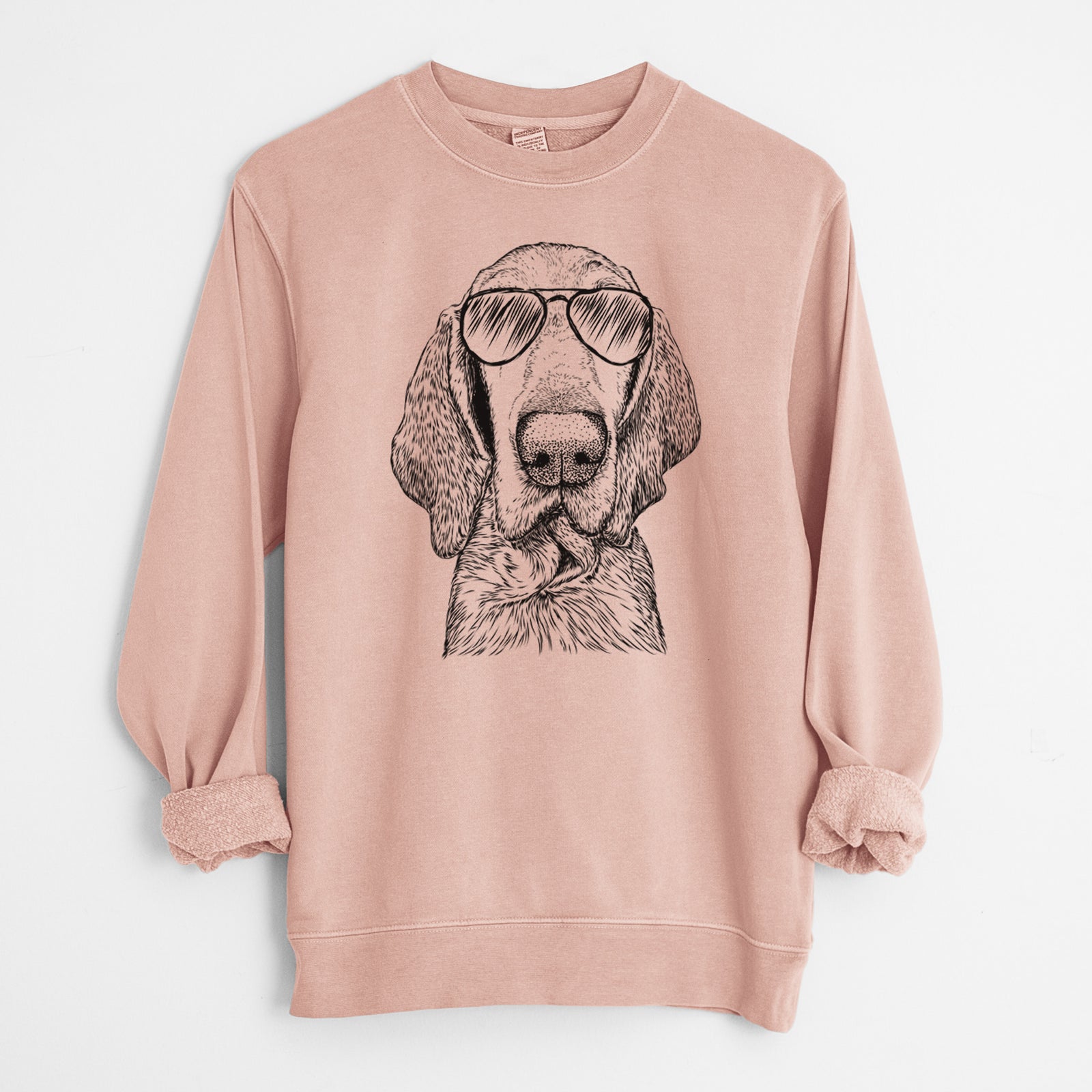 Aviator Kylie the Bracco Italiano - Unisex Pigment Dyed Crew Sweatshirt