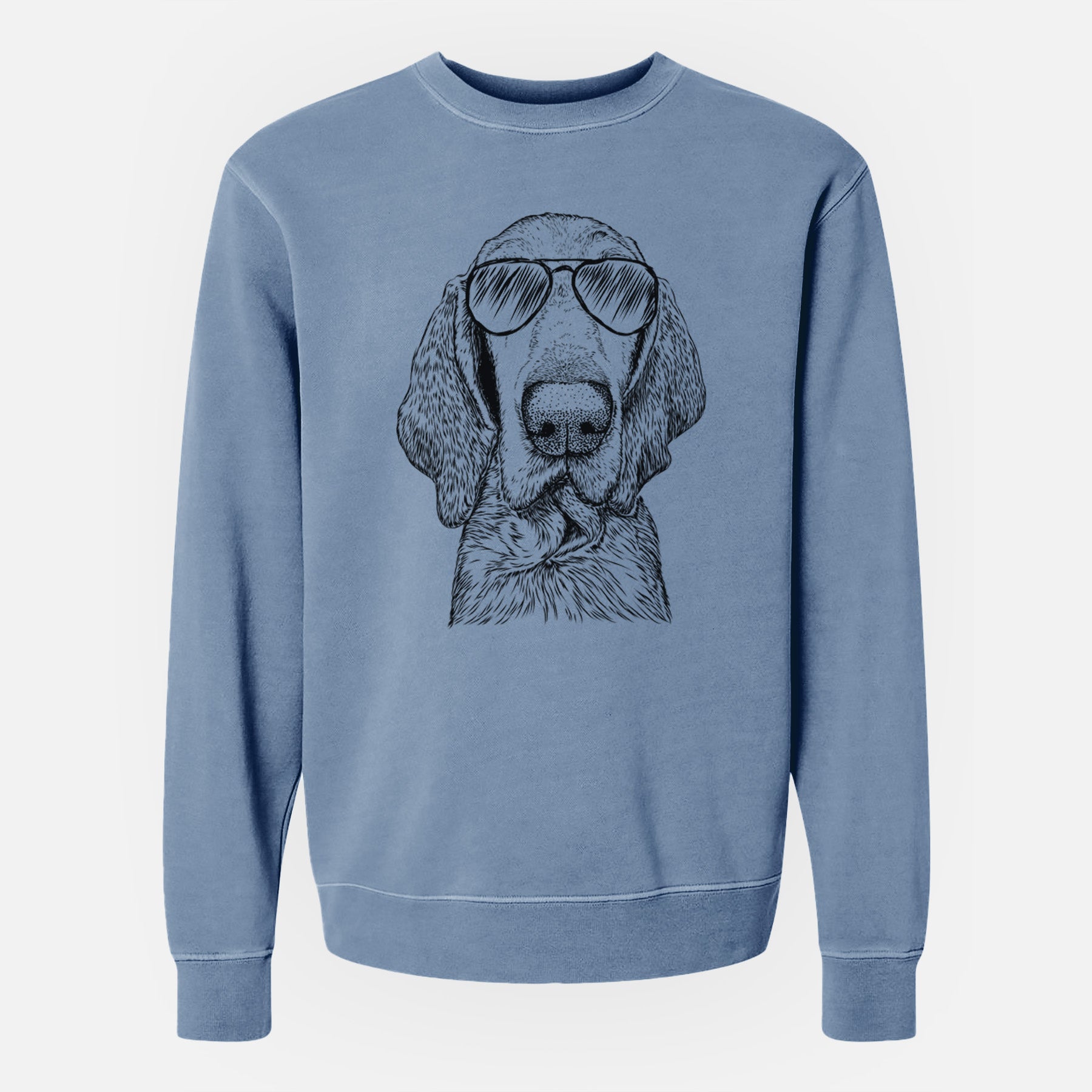 Aviator Kylie the Bracco Italiano - Unisex Pigment Dyed Crew Sweatshirt