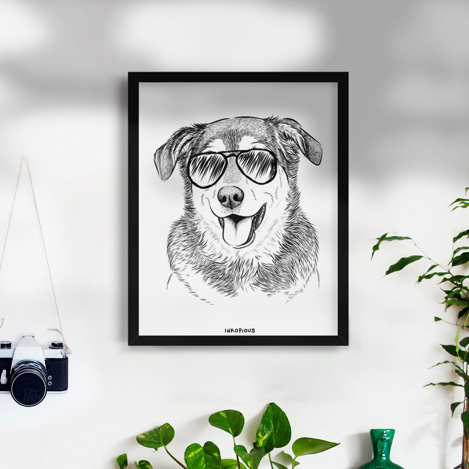 Lance the Lab/Shepherd Mix Art Print